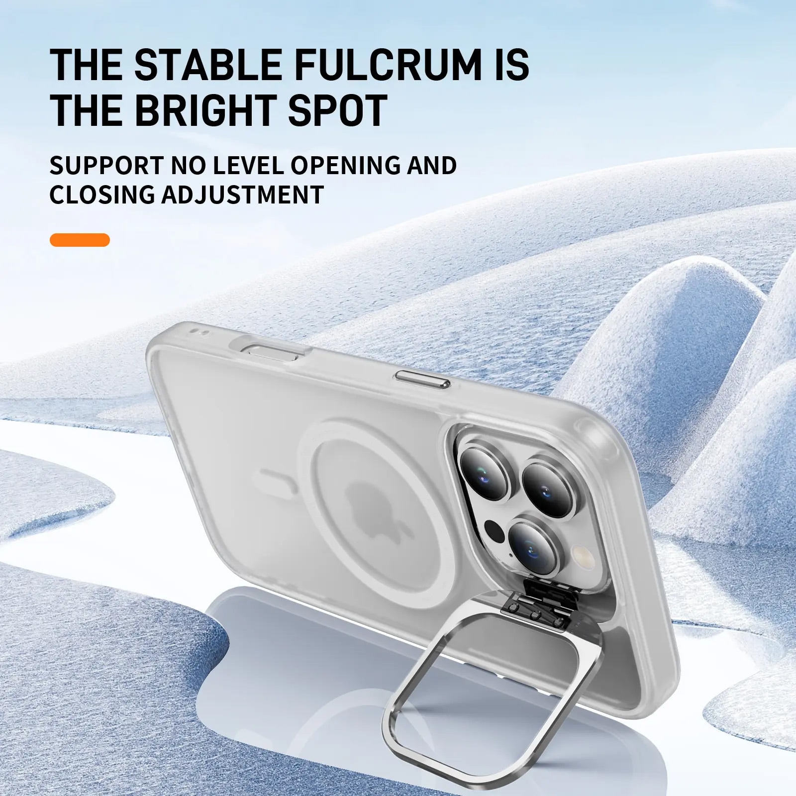 iPhone 16 Pro Max Hybridcover med MagSafe og kickstand, Gennemsigtig