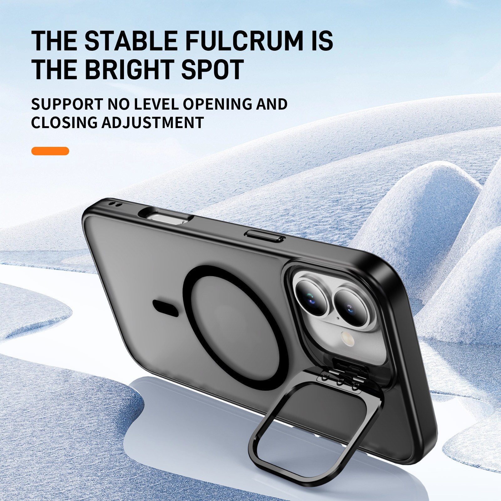 iPhone 16 Plus Hybridcover med MagSafe og kickstand, Sort