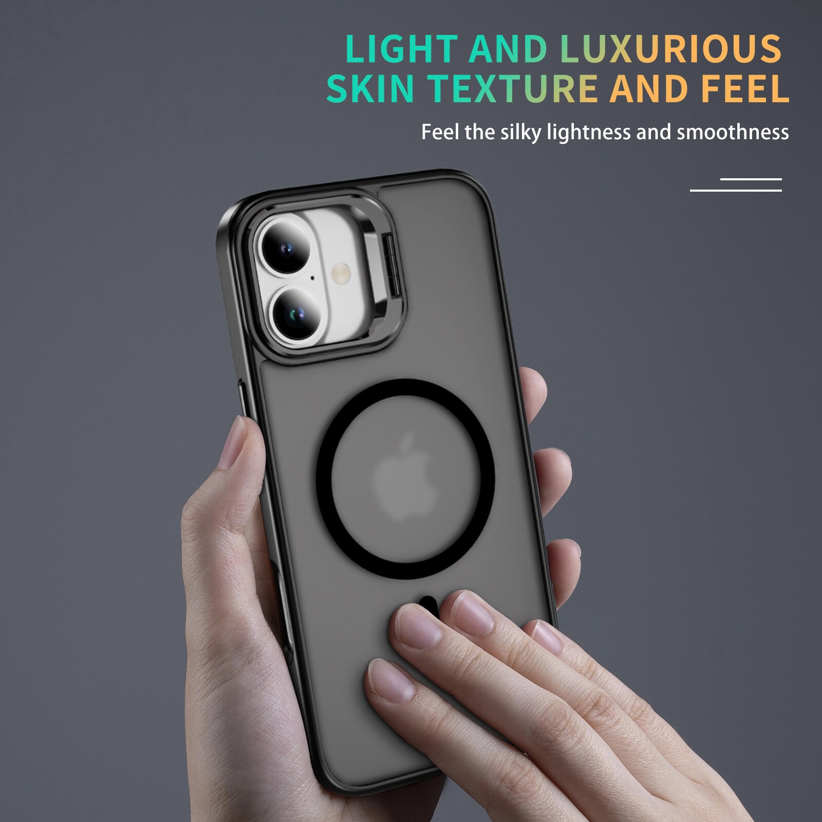 iPhone 16 Plus Hybridcover med MagSafe og kickstand, Sort