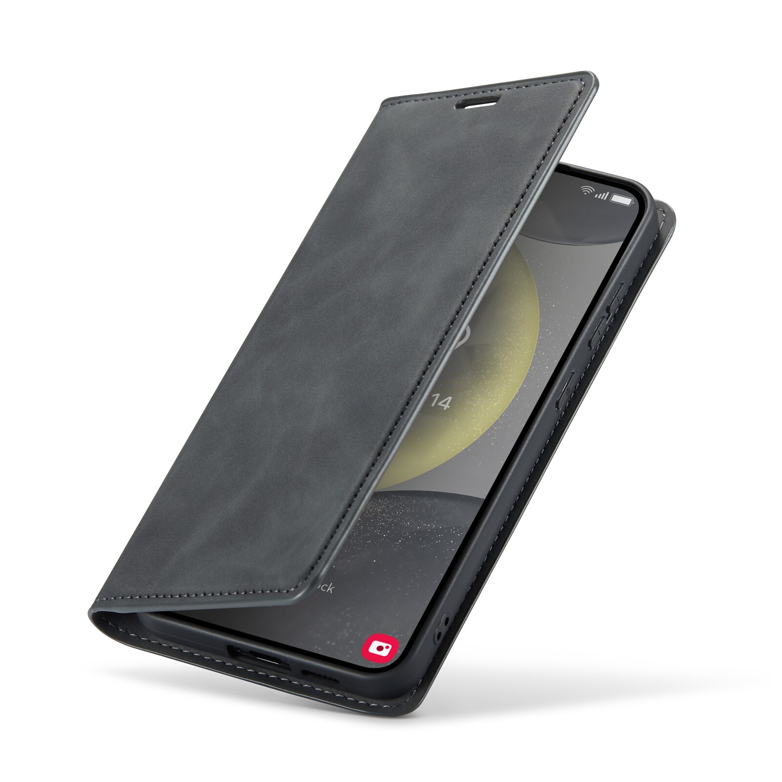 Samsung Galaxy S24 FE Slankt etui med kortholder, Sort