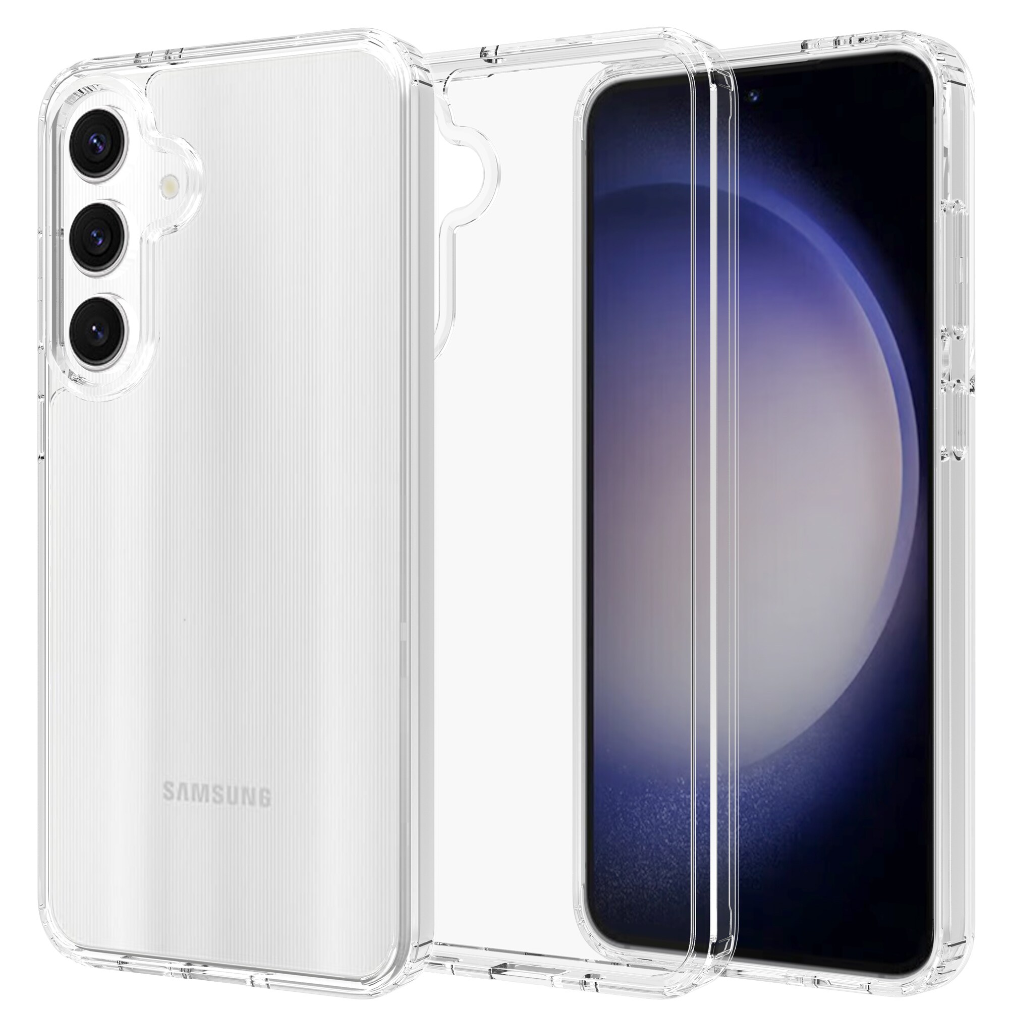 Samsung Galaxy S24 FE Crystal Hybrid-cover, Gennemsigtig