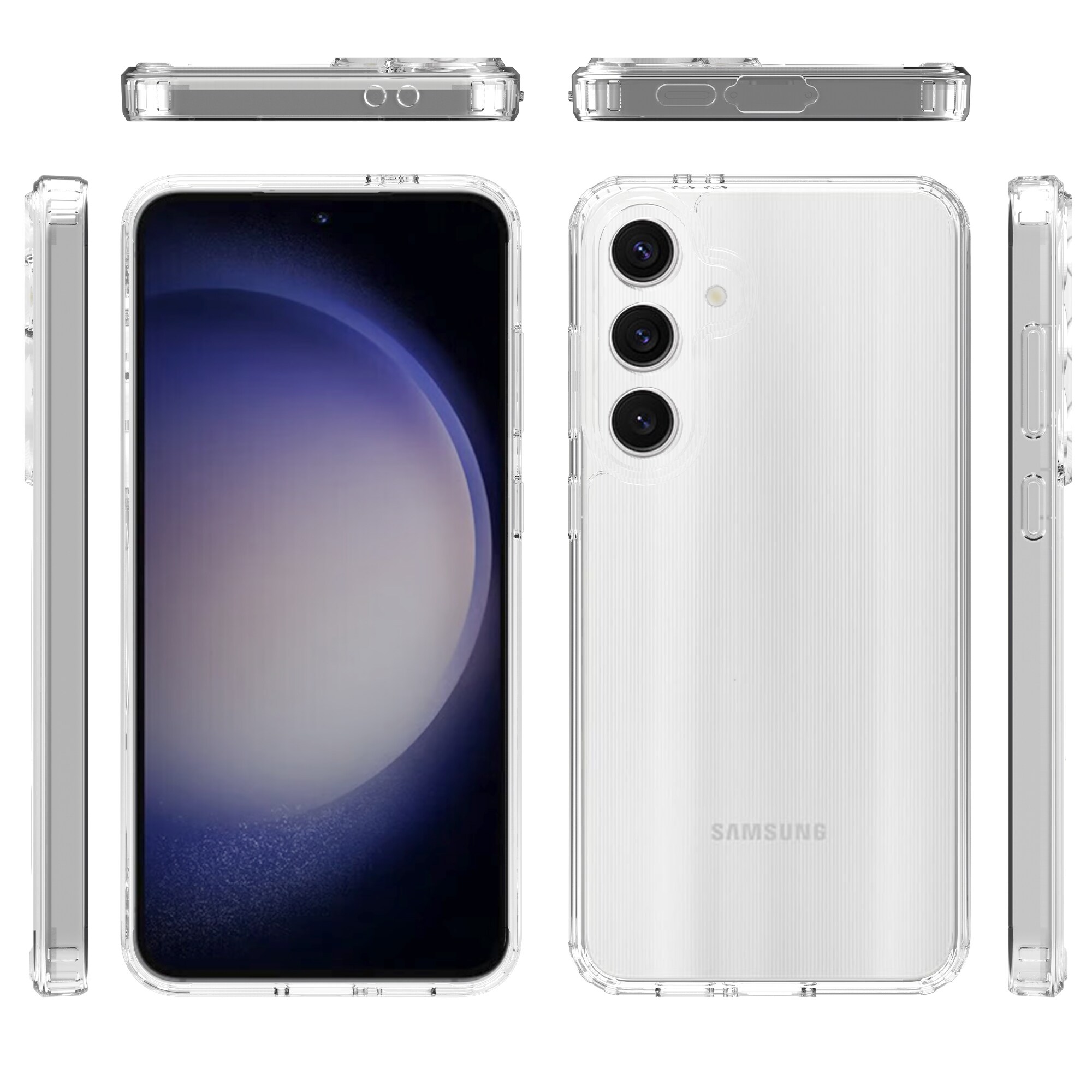 Samsung Galaxy S24 FE Crystal Hybrid-cover, Gennemsigtig