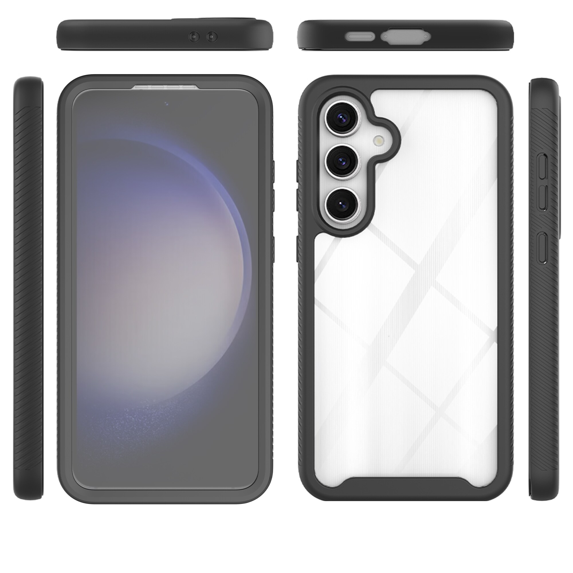 Samsung Galaxy S24 FE Mobilcover Full Protection, Sort