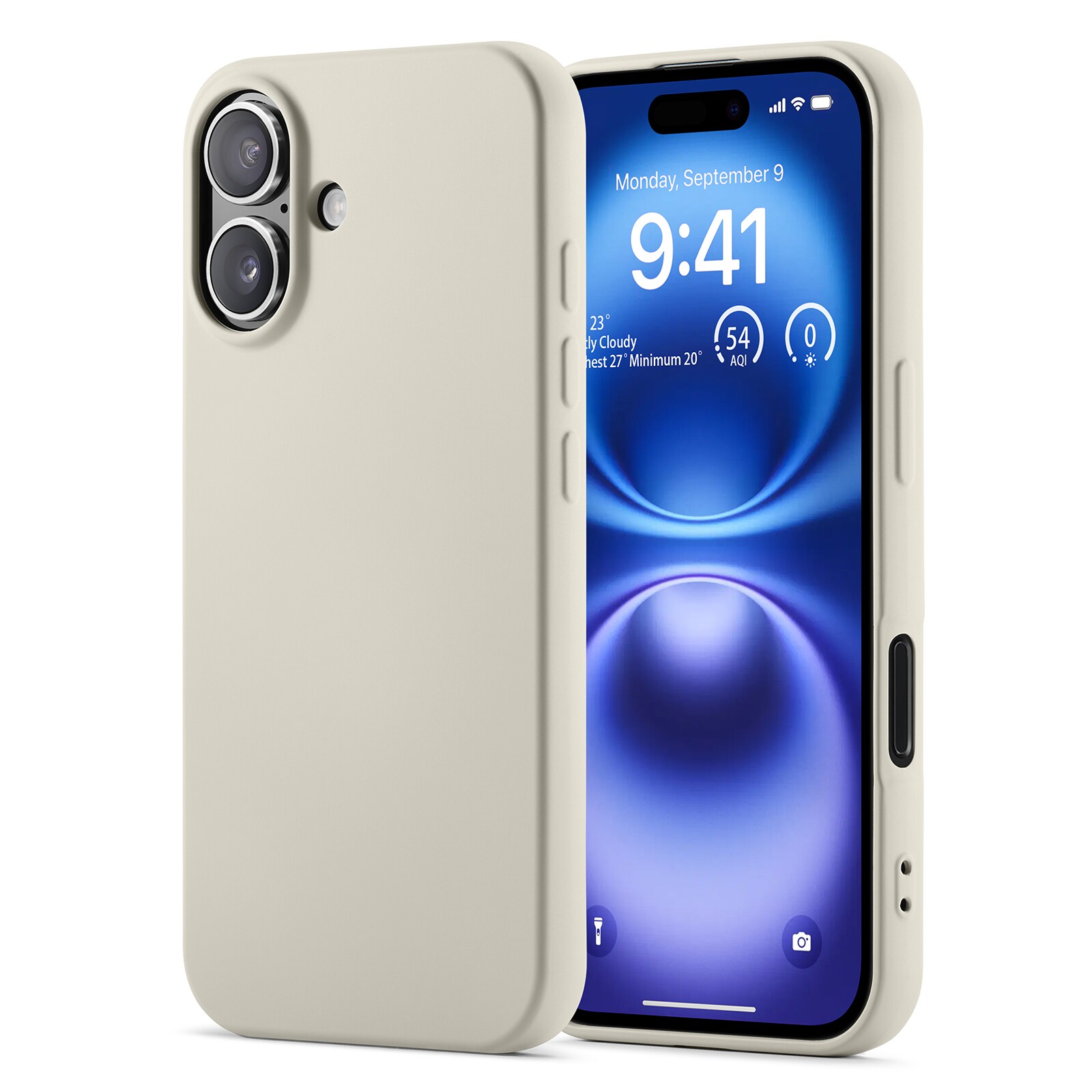 iPhone 16 Mobilcover i TPU, Beige