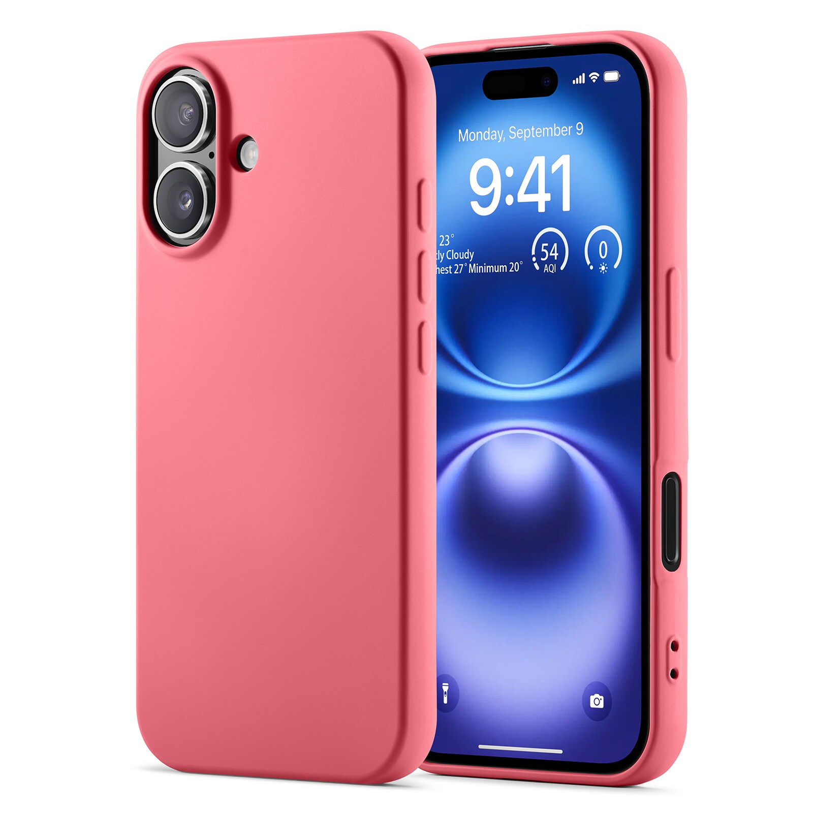 iPhone 16 Mobilcover i TPU, Cerise