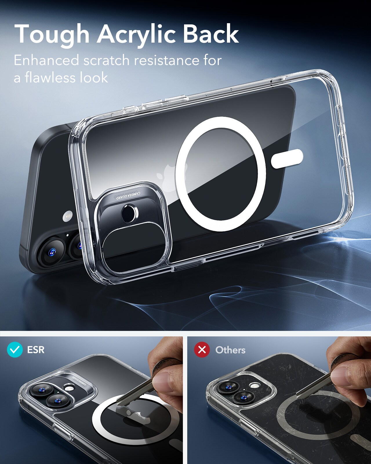 iPhone 16 Classic Hybridcover MagSafe, Clear