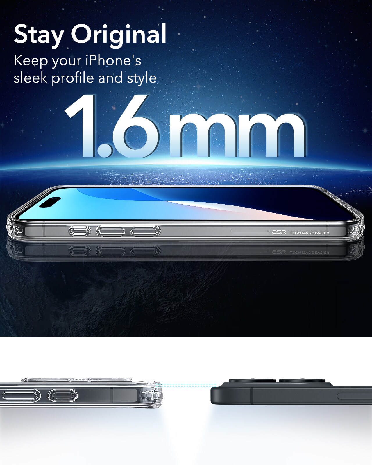iPhone 16 Classic Hybridcover MagSafe, Clear