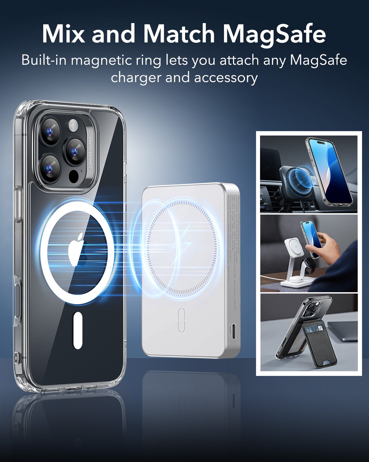 iPhone 16 Pro Classic Hybridcover MagSafe, Clear