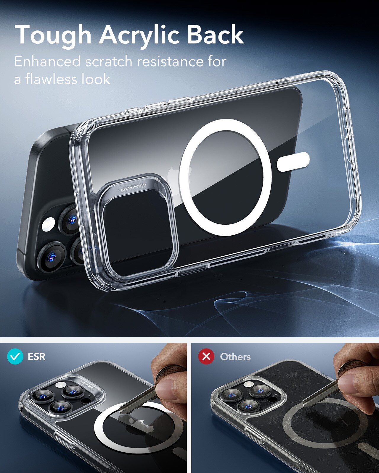 iPhone 16 Pro Classic Hybridcover MagSafe, Clear