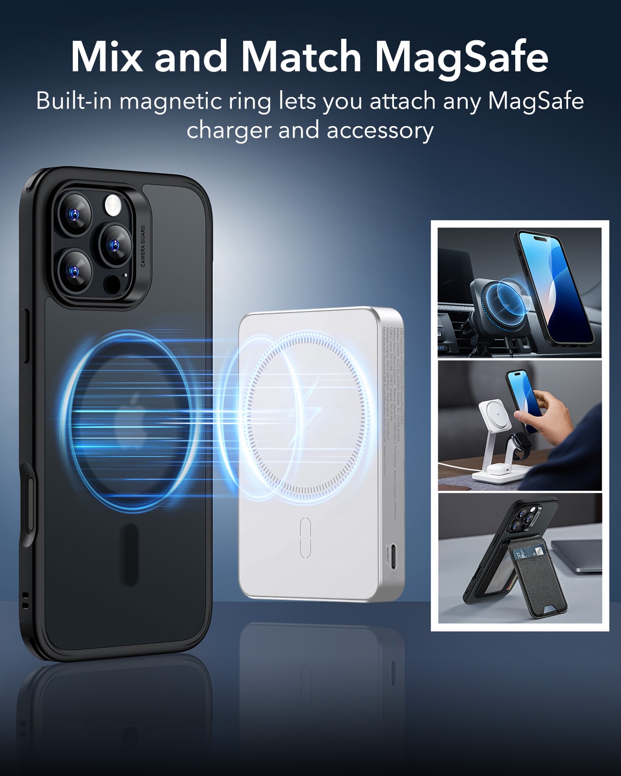 iPhone 16 Pro Classic Hybridcover MagSafe, Frosted Black