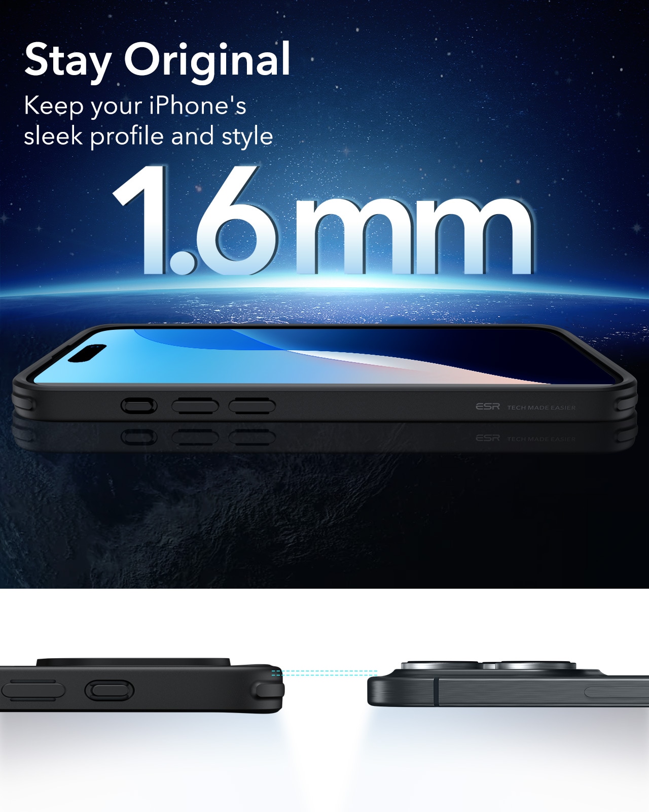 iPhone 16 Pro Classic Hybridcover MagSafe, Frosted Black