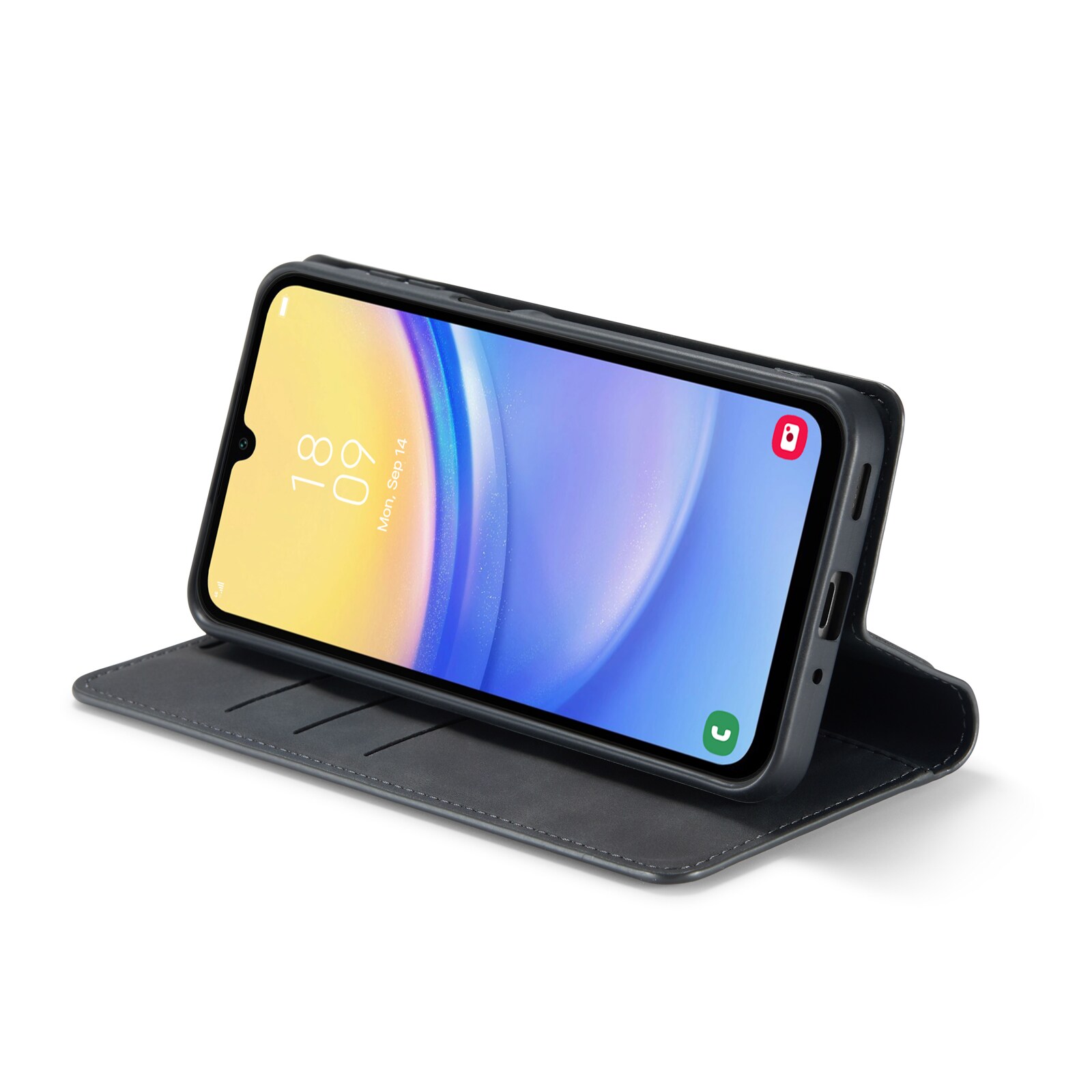 Samsung Galaxy A16 Slankt etui med kortholder, Sort
