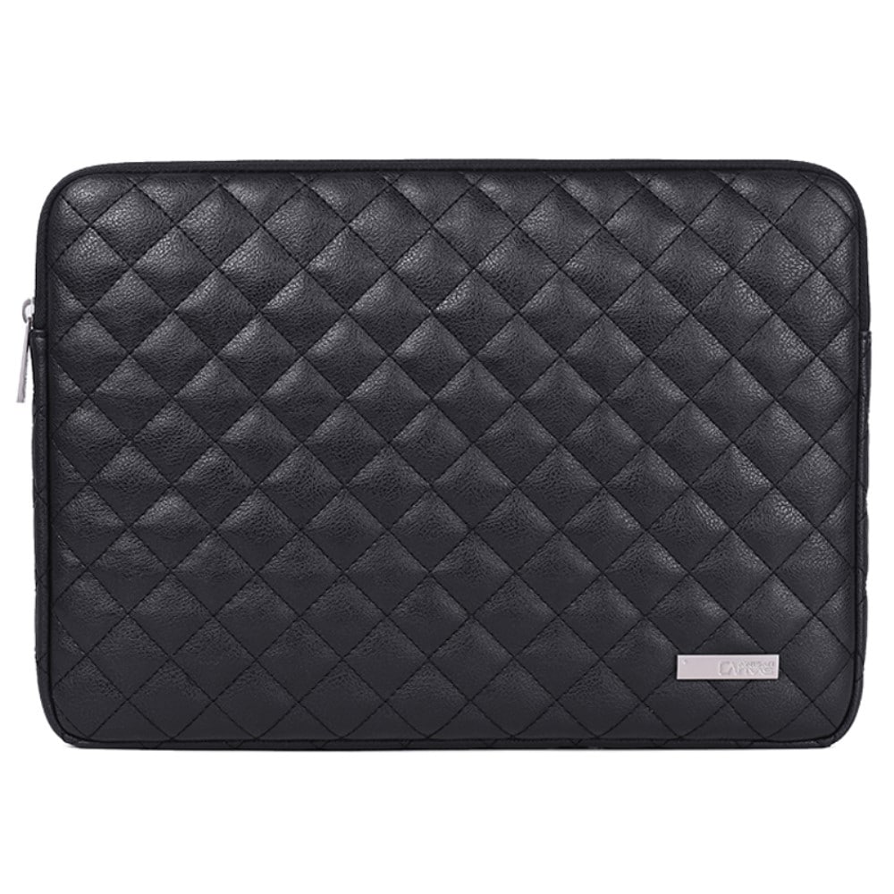 13" quiltet laptopetui, Sort