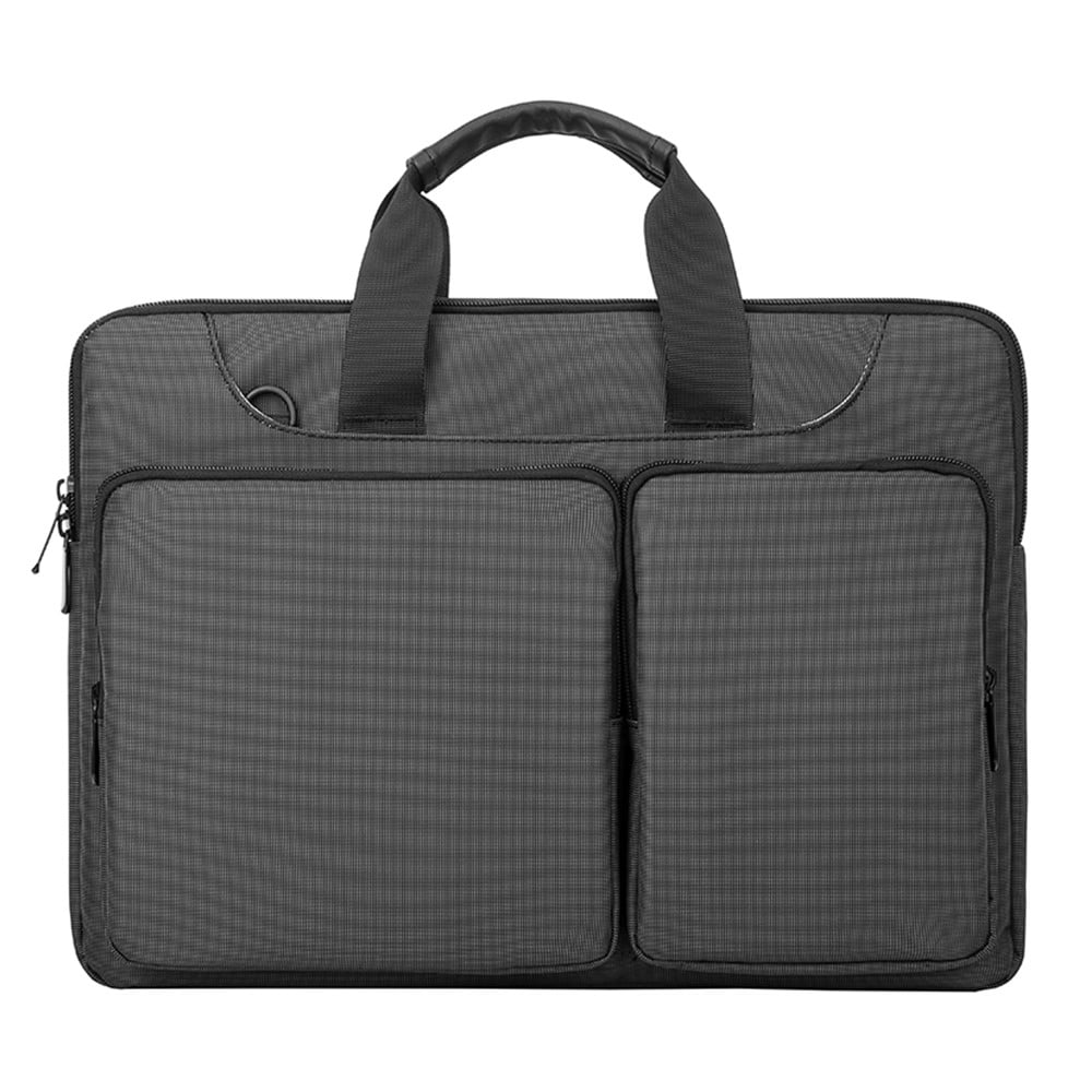 14" laptoptaske med skulderrem og lommer, Grå