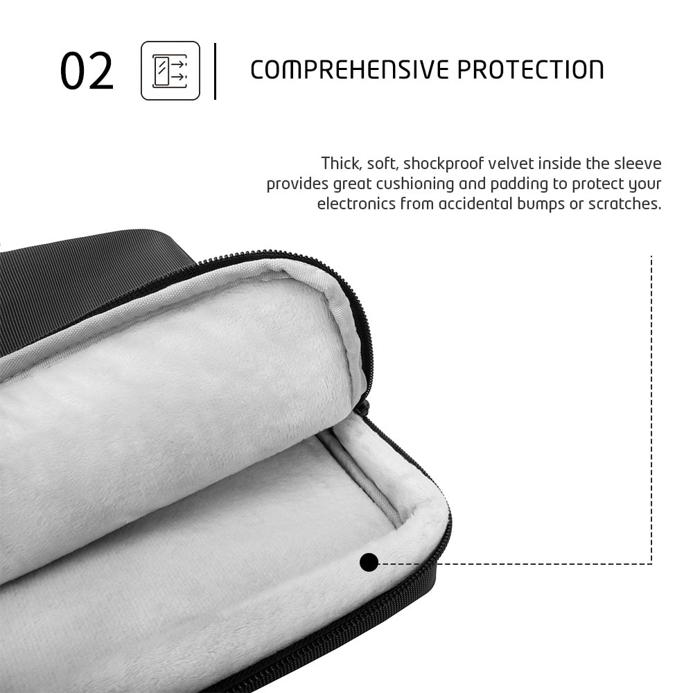 14" laptoptaske med skulderrem og lommer, Grå