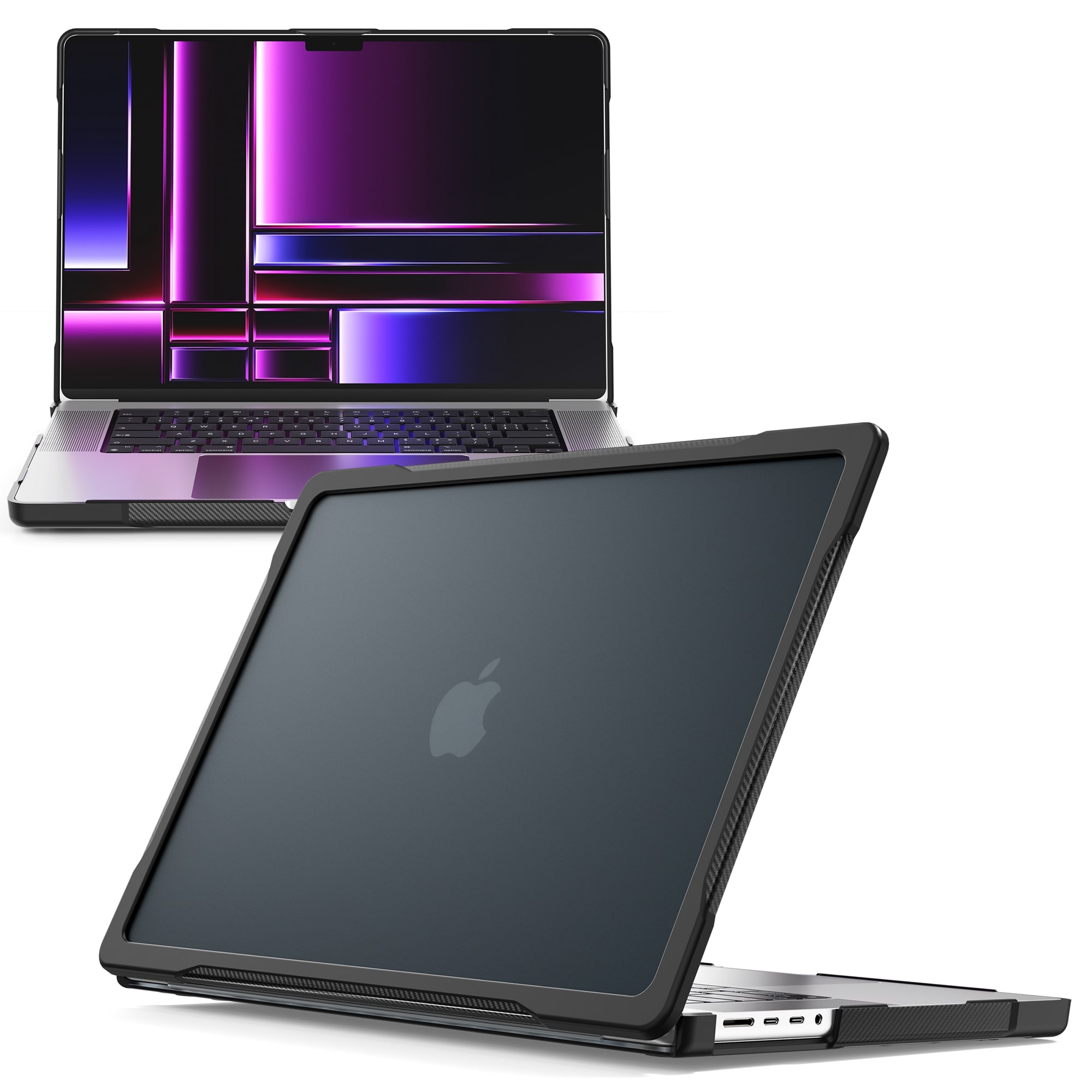 Apple MacBook Pro 16 2024 Stødsikkert Hybrid-cover, Sort