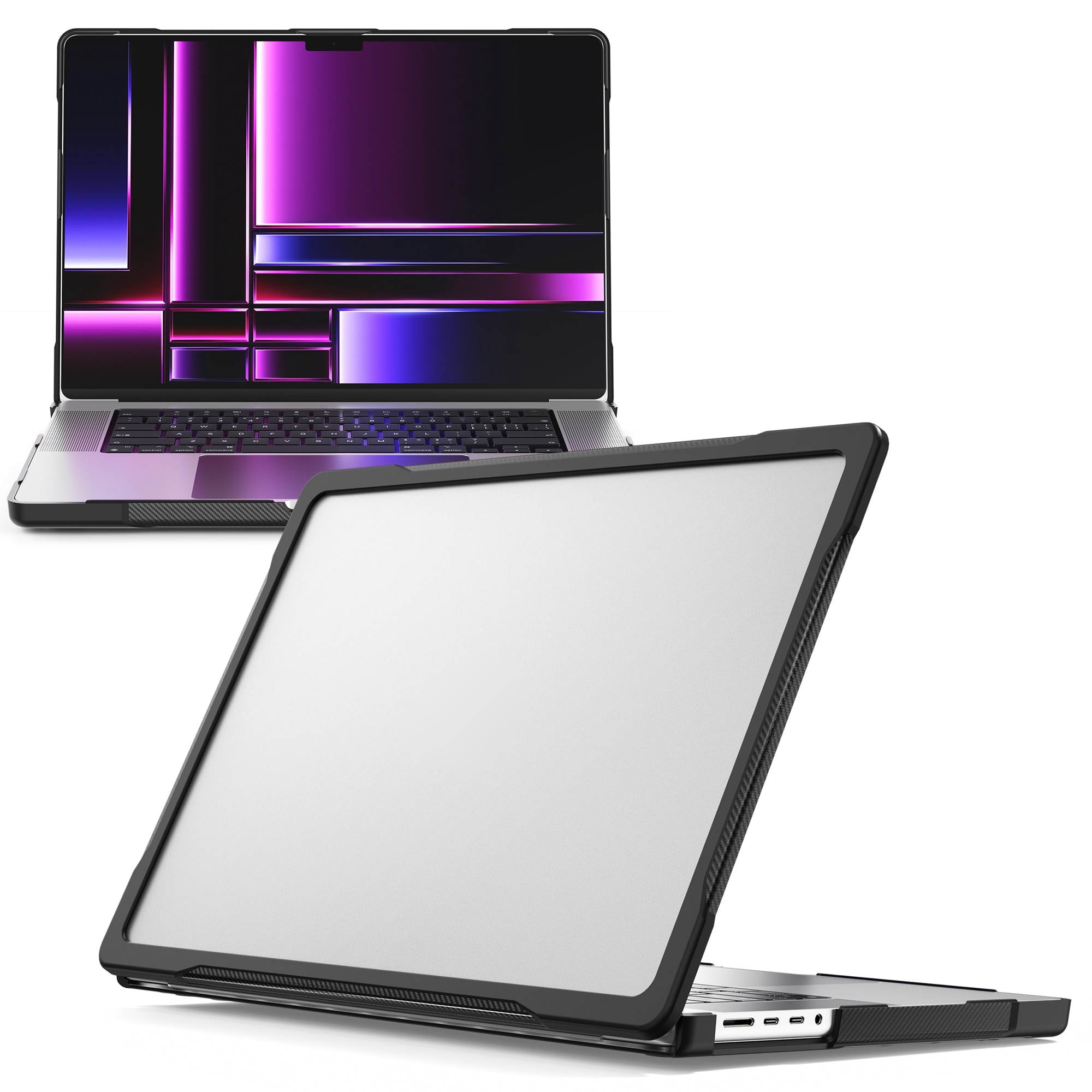 Apple MacBook Pro 16 2024 Stødsikkert Hybrid-cover, Gennemsigtig