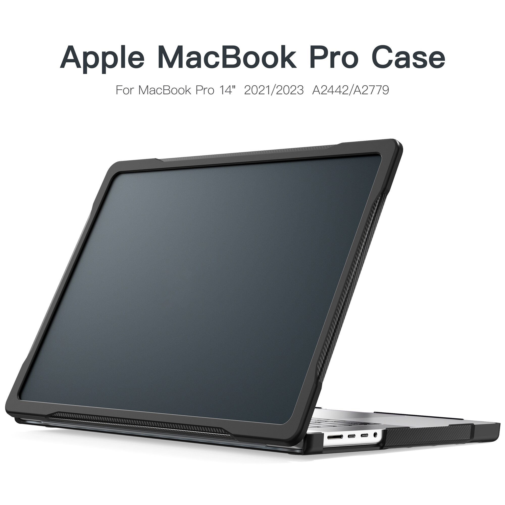 Apple MacBook Pro 14 2024 Stødsikkert Hybrid-cover, Sort