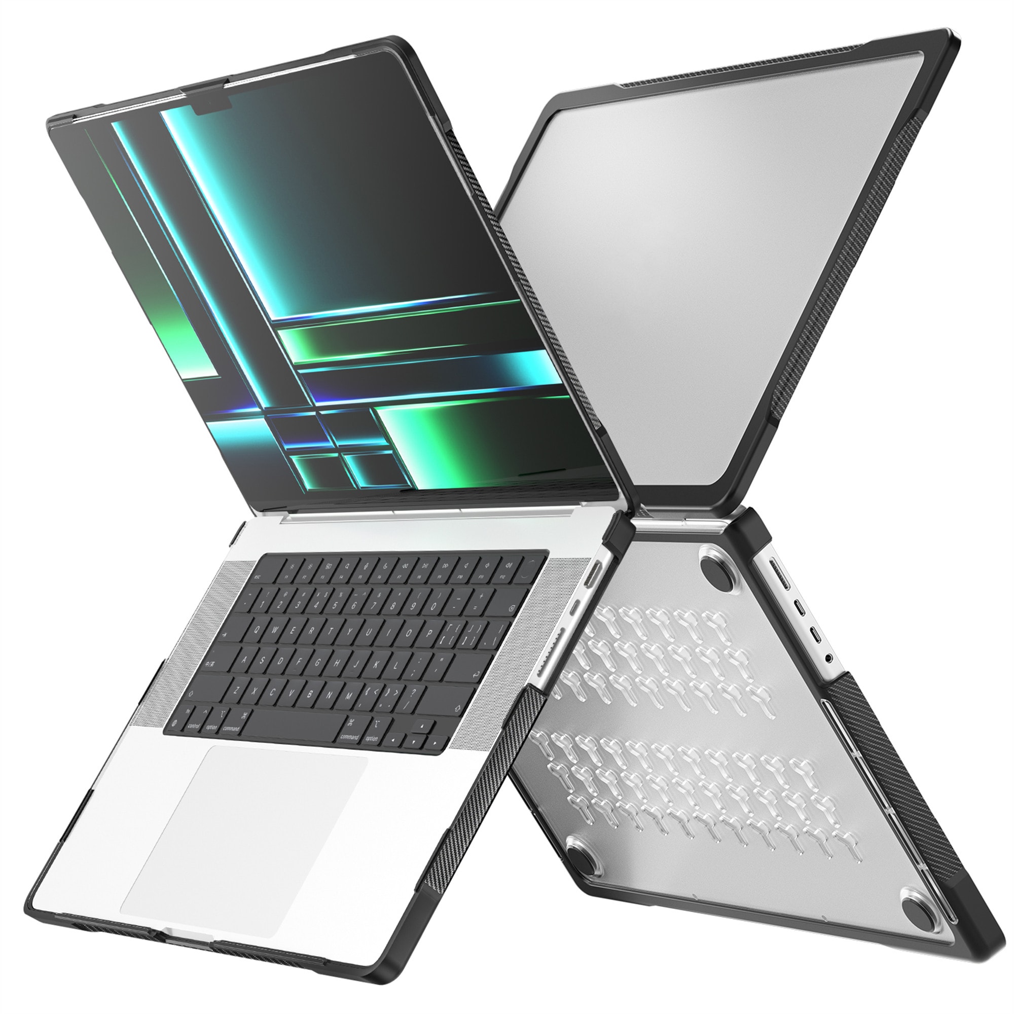 Apple MacBook Pro 14 2021 Stødsikkert Hybrid-cover, Gennemsigtig