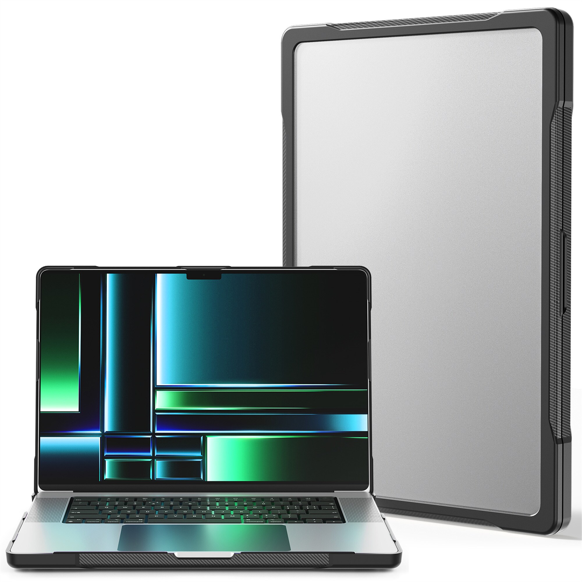 Apple MacBook Pro 14 2024 Stødsikkert Hybrid-cover, Gennemsigtig