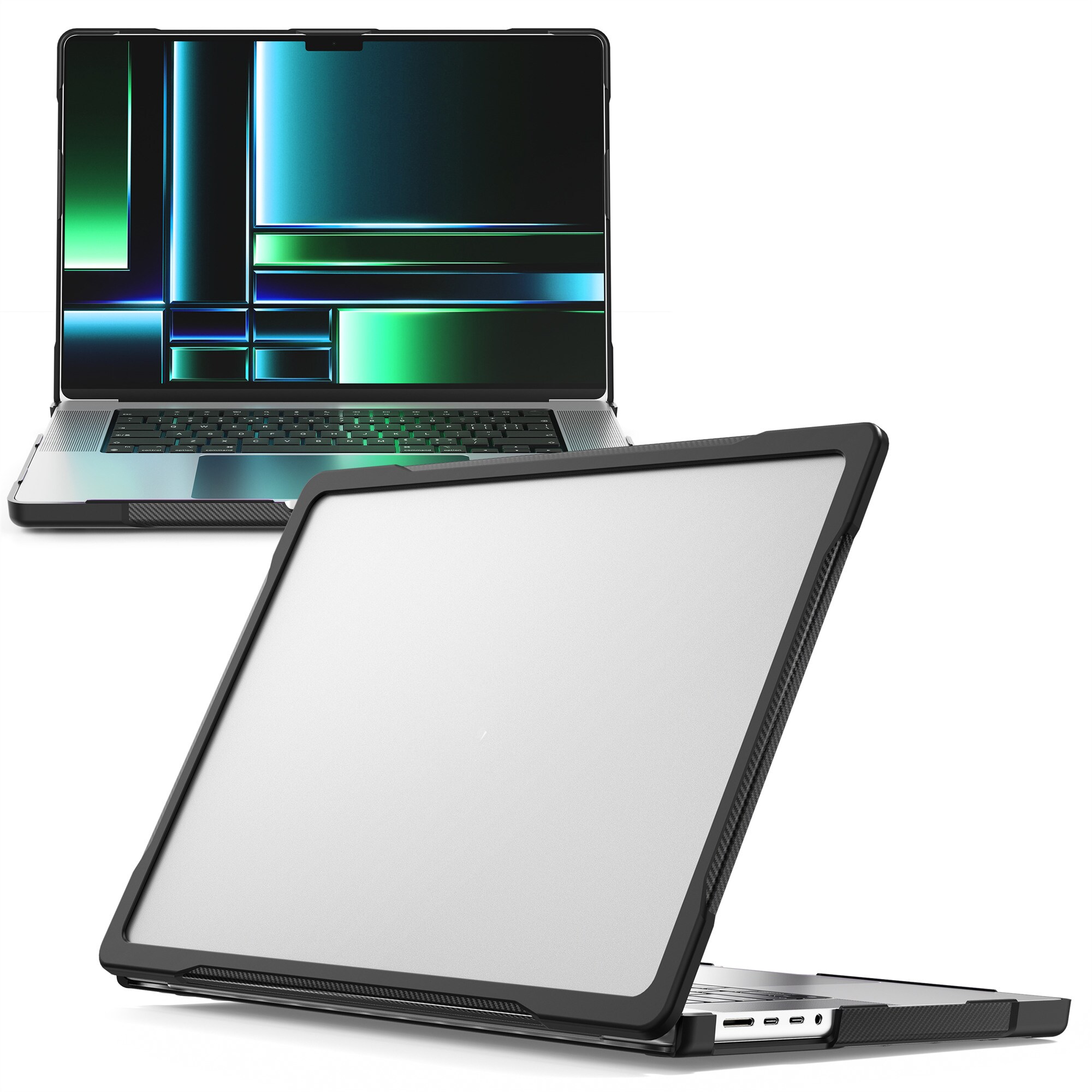 Apple MacBook Pro 14 2024 Stødsikkert Hybrid-cover, Gennemsigtig