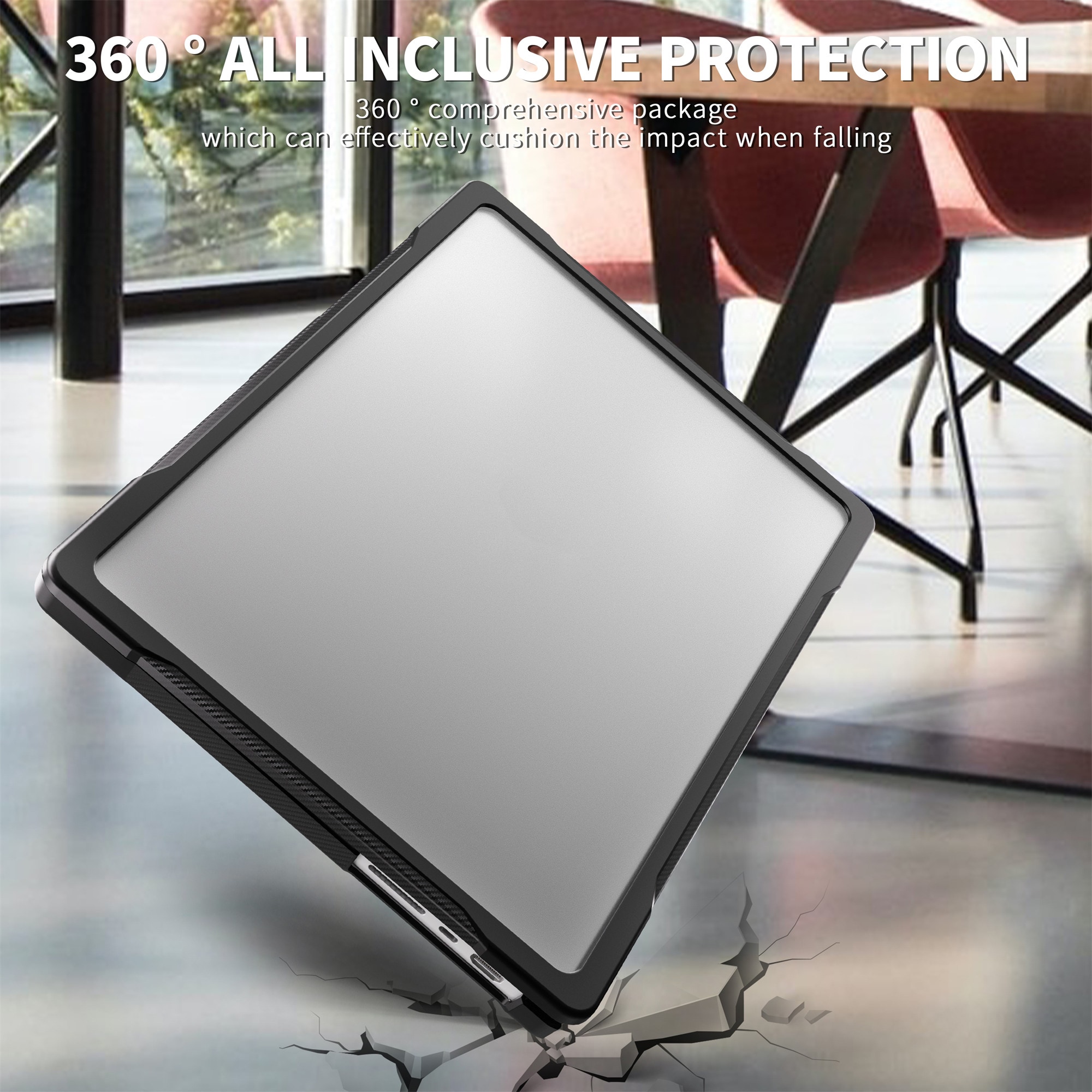 Apple MacBook Pro 14 2024 Stødsikkert Hybrid-cover, Gennemsigtig