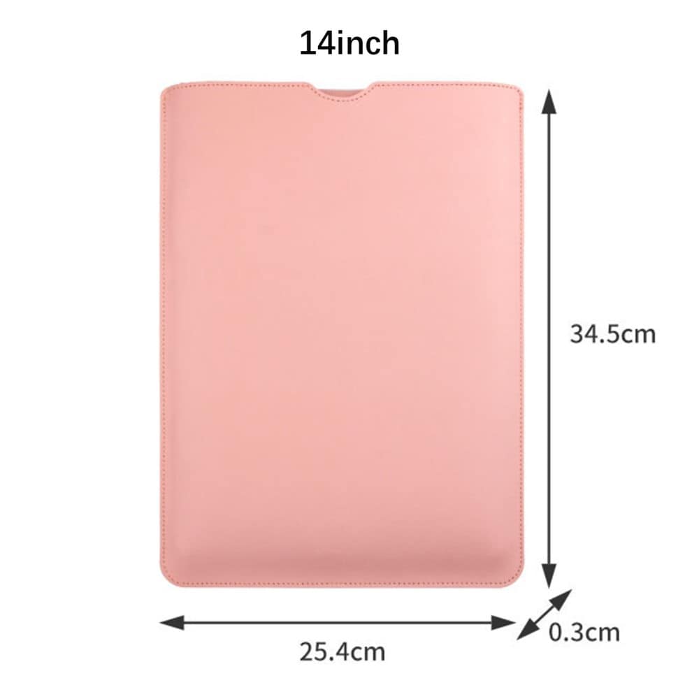 14" Smart laptopetui i kunstlæder, Sort
