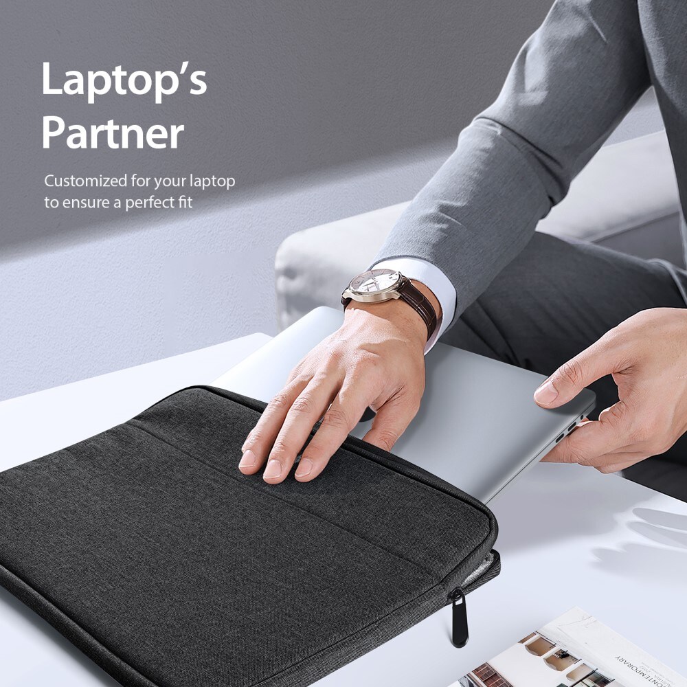 Computeretui til 13,9" laptop, Sort
