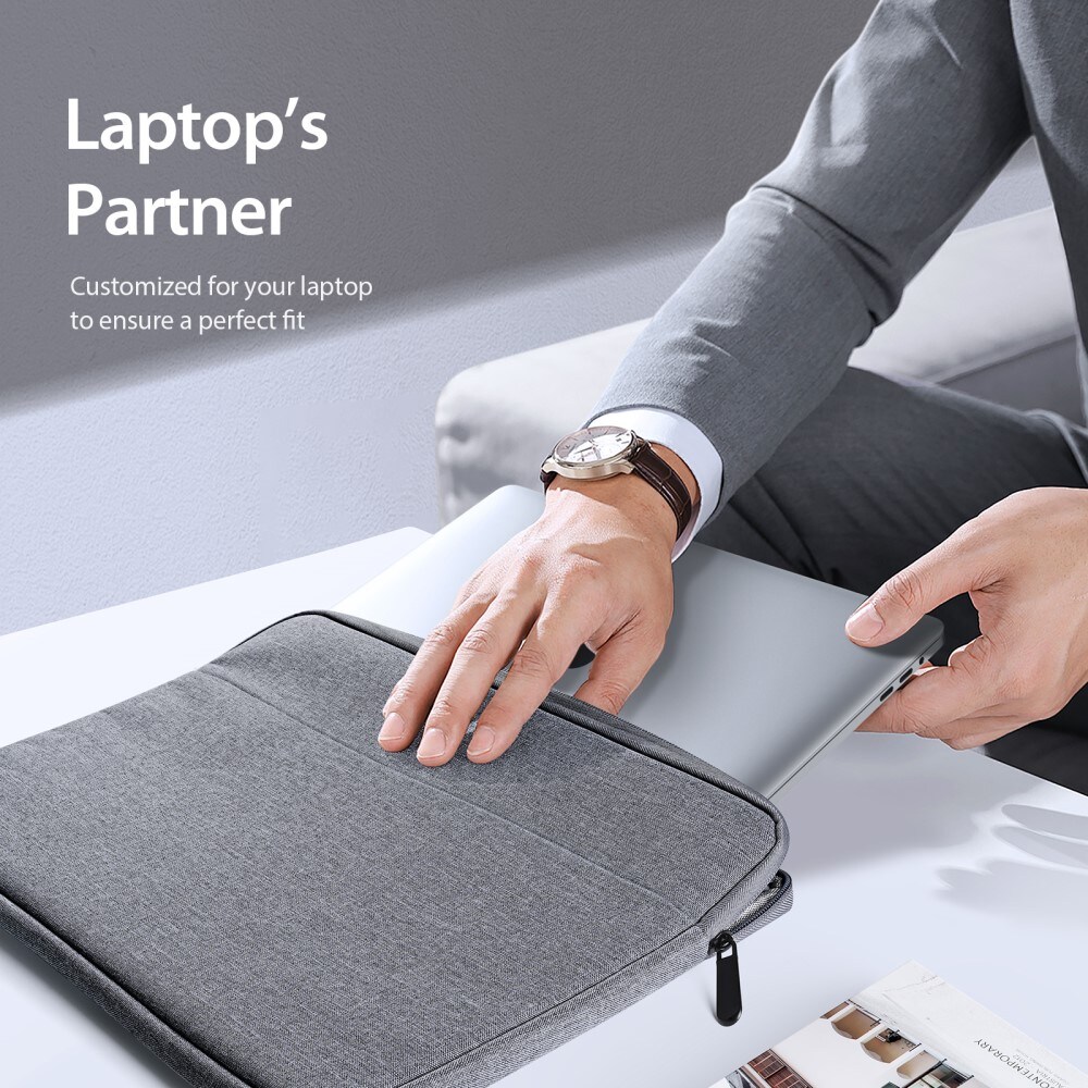 Computeretui til 13,9" laptop, Mørkegrå