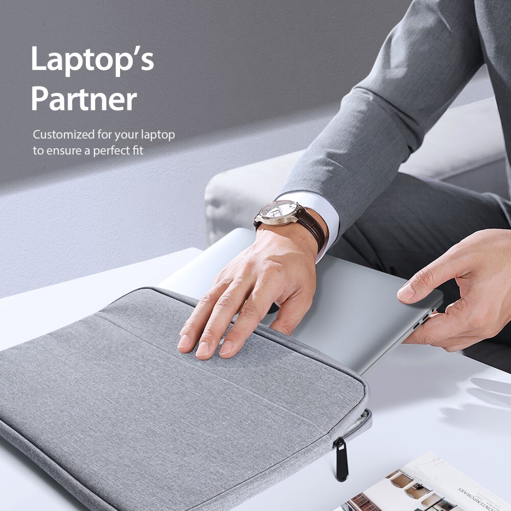 Computeretui til 13,9" laptop, Grå
