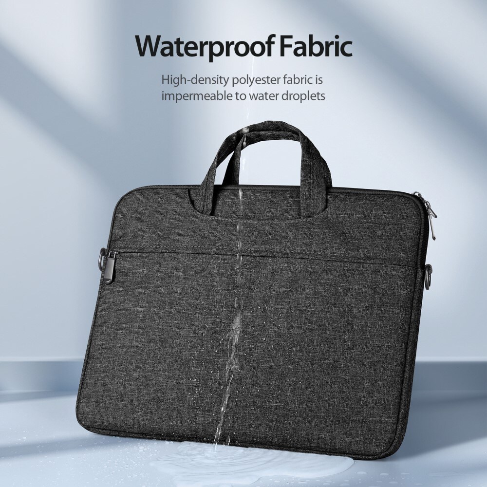 Computertaske med skulderrem til 13.9" laptop, Sort