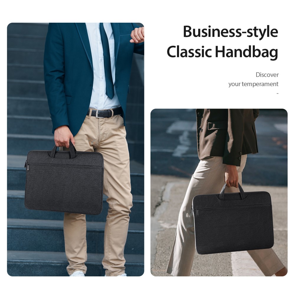Computertaske med håndtag til 15.4" laptop, Sort