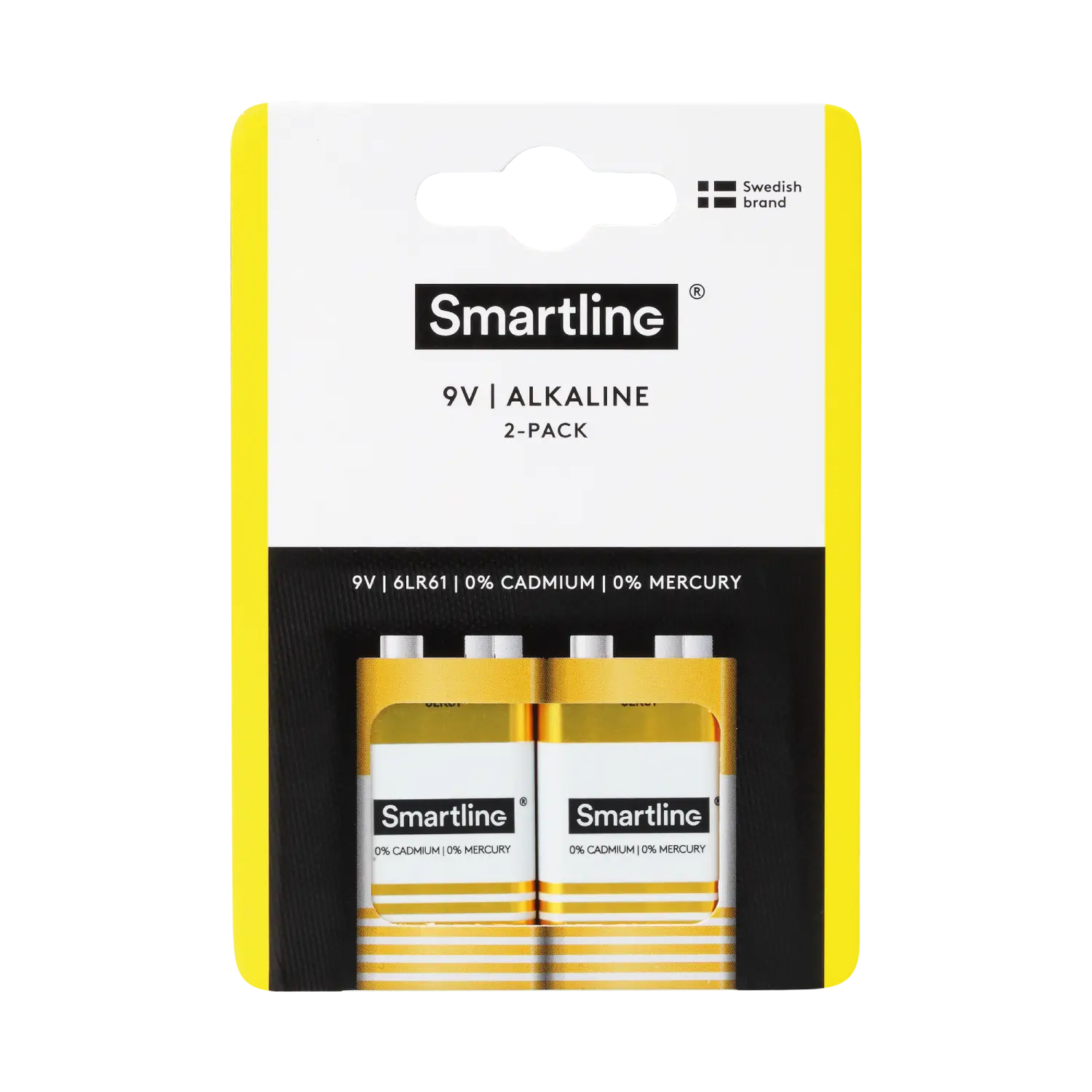 2-pak alkaline 9V-batterier 6LR61