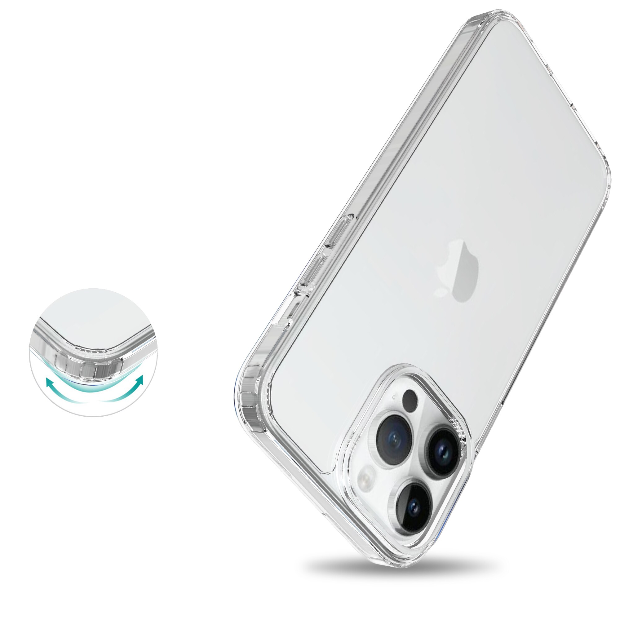 iPhone 14 Pro Max Crystal Hybrid-cover, Gennemsigtig