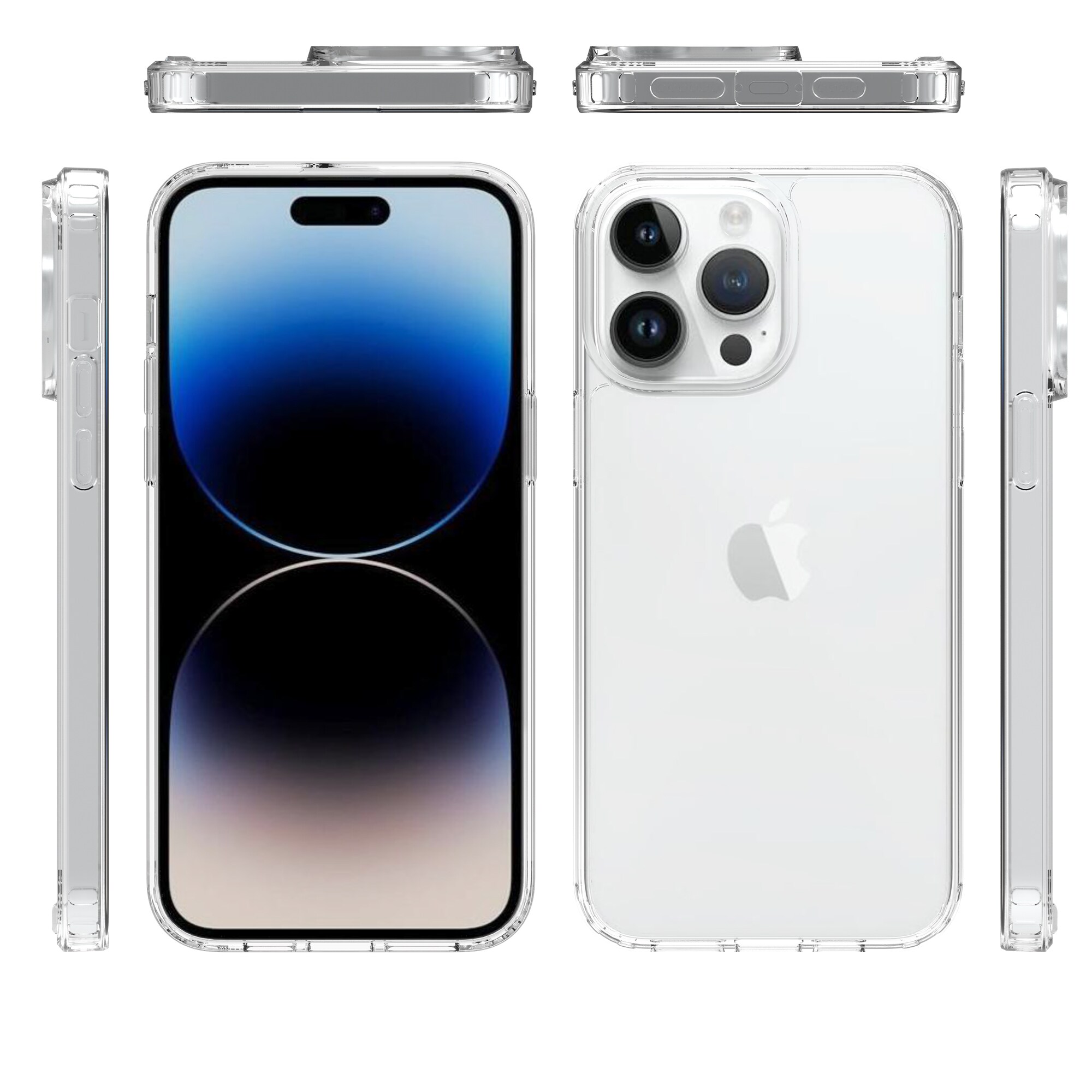iPhone 14 Pro Max Crystal Hybrid-cover, Gennemsigtig