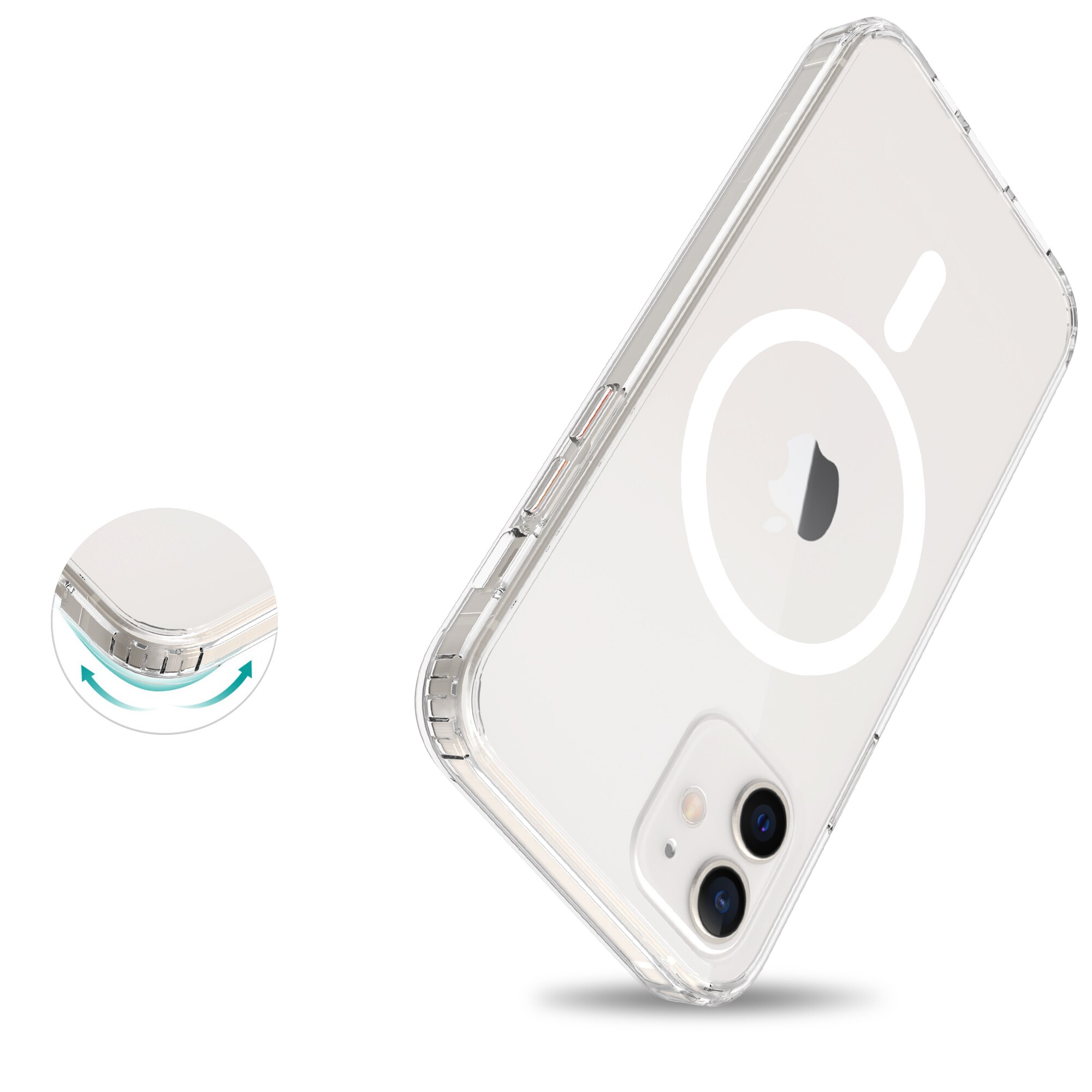 iPhone 12/iPhone 12 Pro MagSafe Hybrid-cover, Gennemsigtig