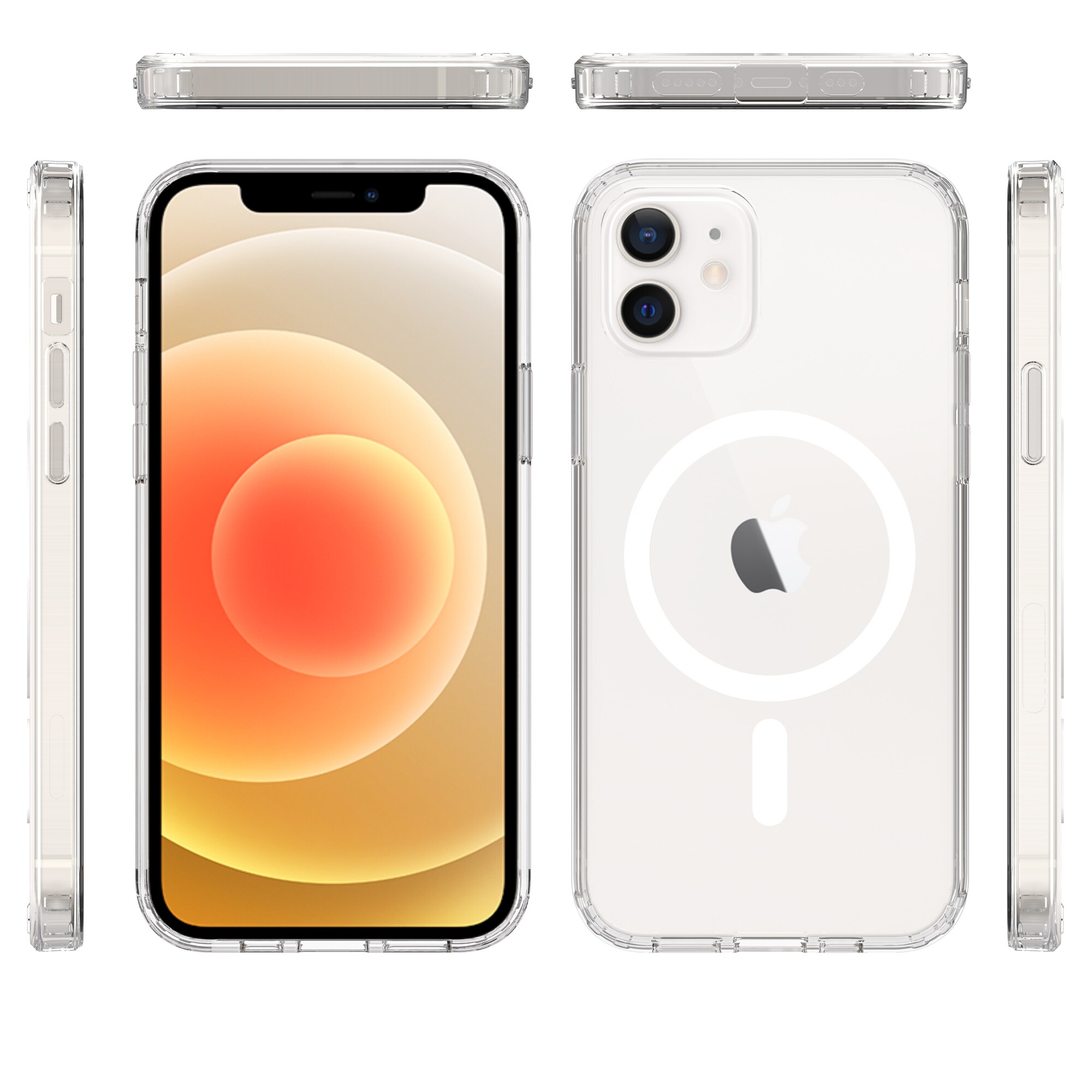iPhone 12/iPhone 12 Pro MagSafe Hybrid-cover, Gennemsigtig