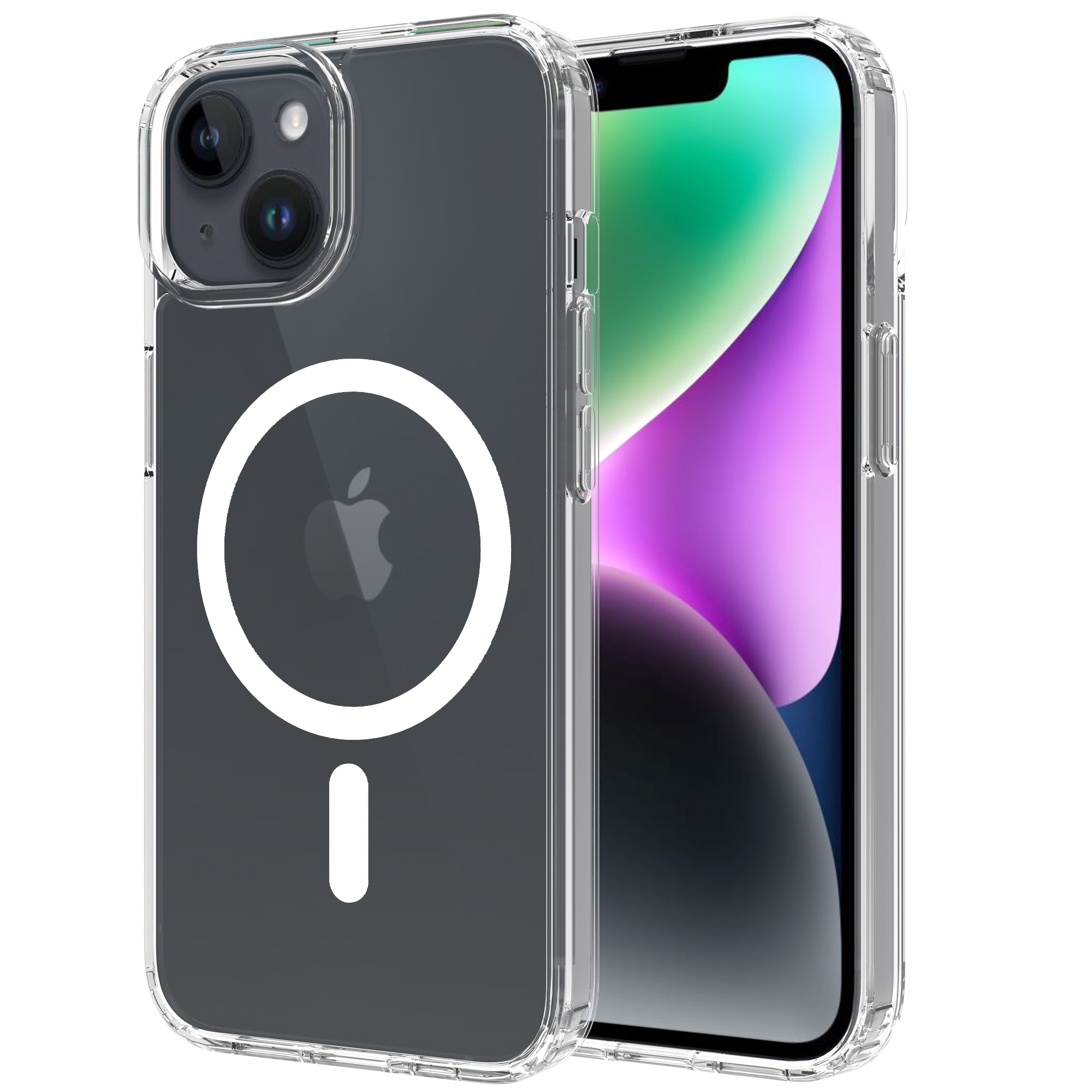 iPhone 14 MagSafe Hybrid-cover, Gennemsigtig