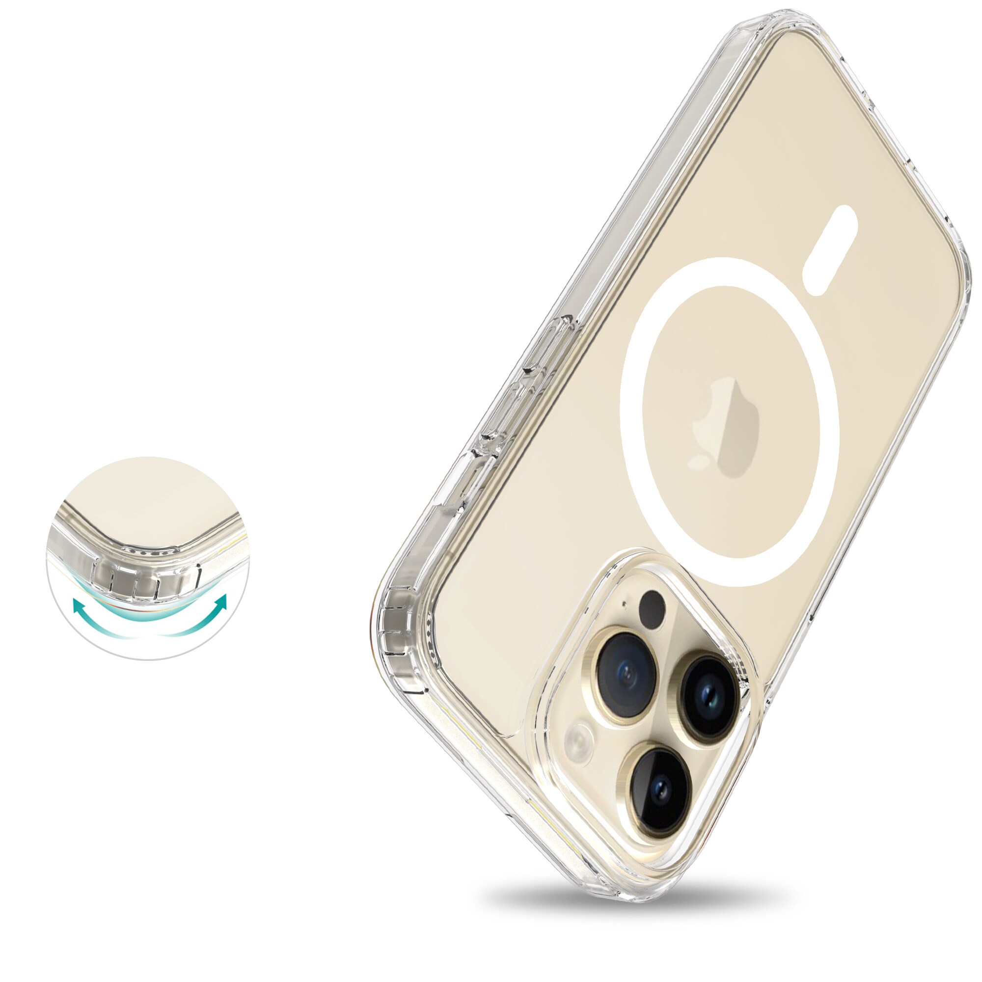 iPhone 14 Pro MagSafe Hybrid-cover, Gennemsigtig