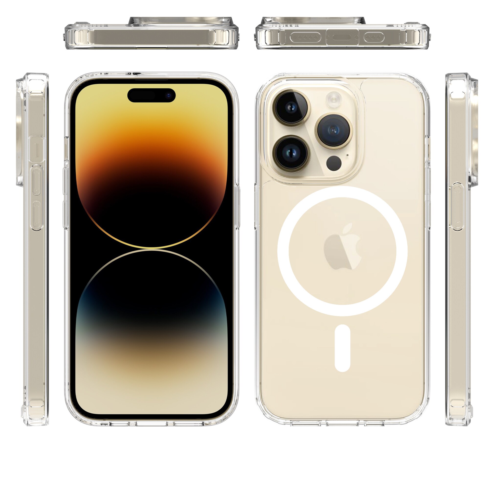 iPhone 14 Pro MagSafe Hybrid-cover, Gennemsigtig