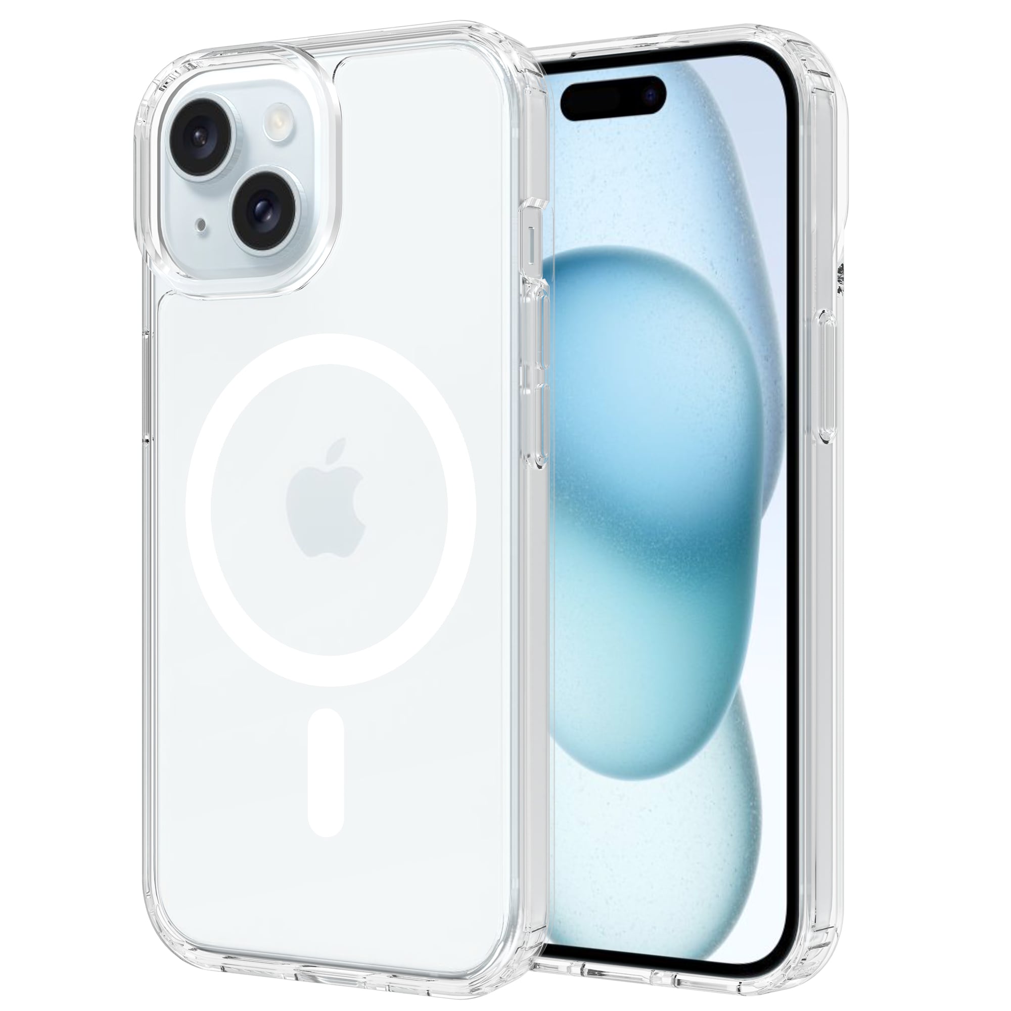 iPhone 15 MagSafe Hybrid-cover, Gennemsigtig