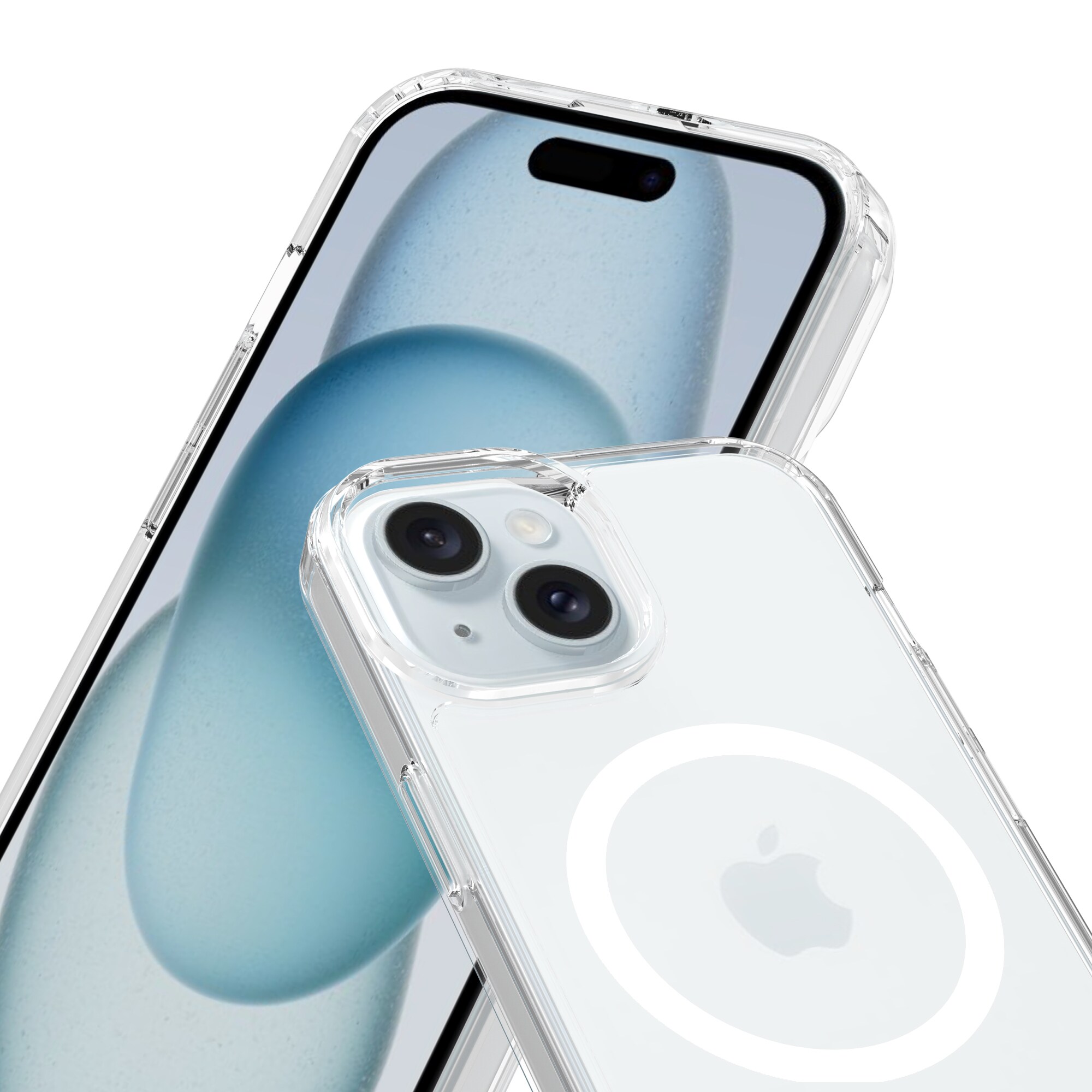 iPhone 15 MagSafe Hybrid-cover, Gennemsigtig