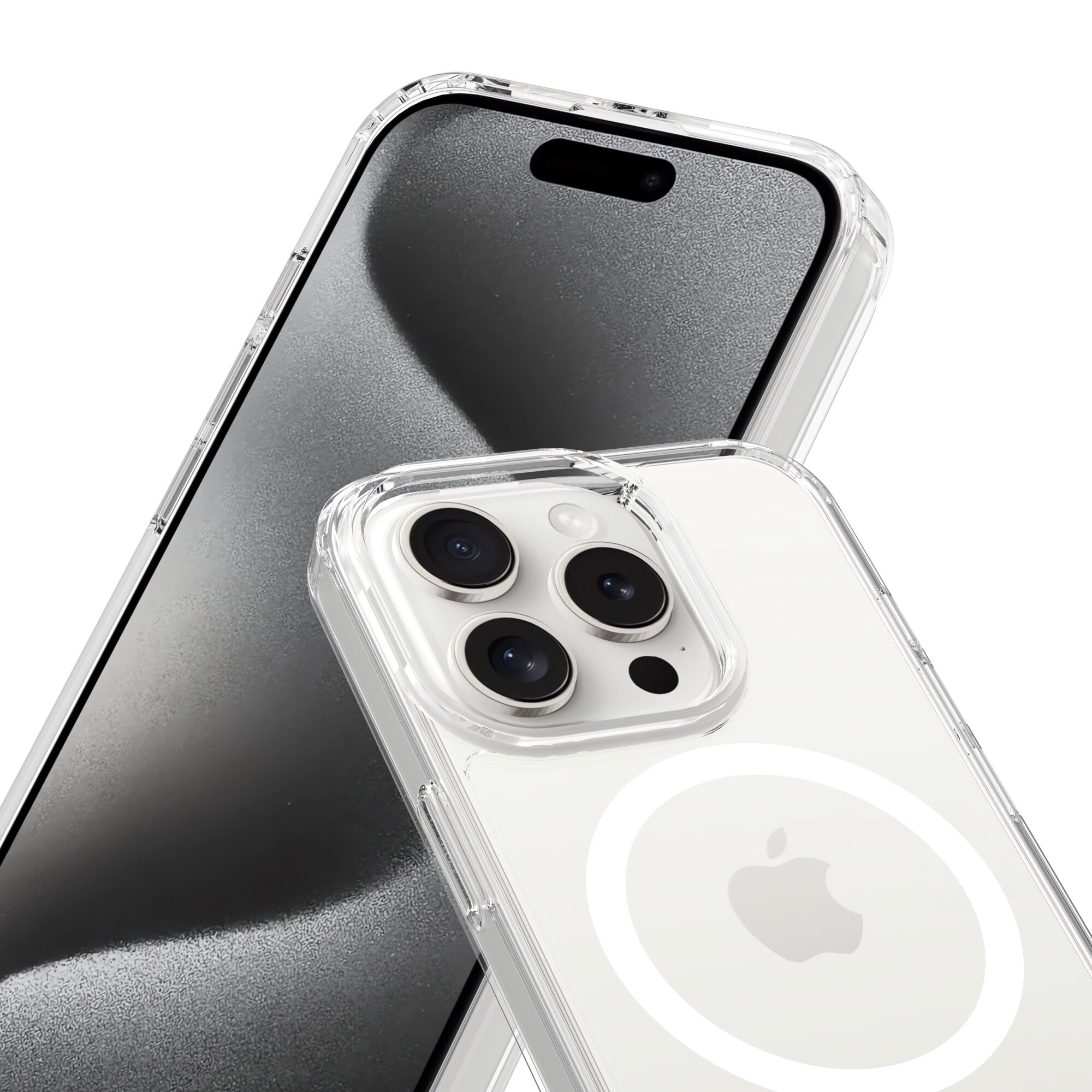 iPhone 15 Pro MagSafe Hybrid-cover, Gennemsigtig