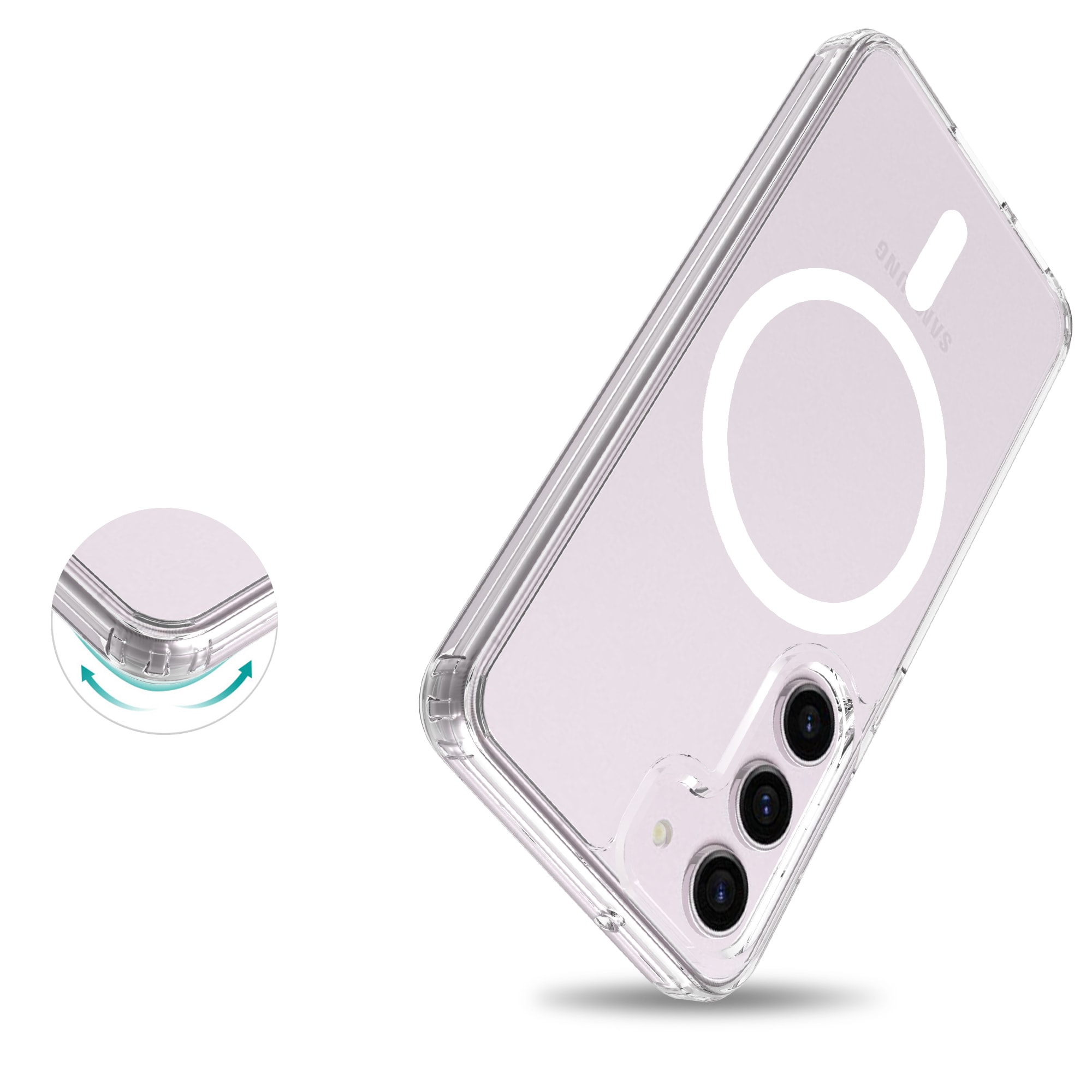 Samsung Galaxy S23 MagSafe Hybrid-cover, Gennemsigtig