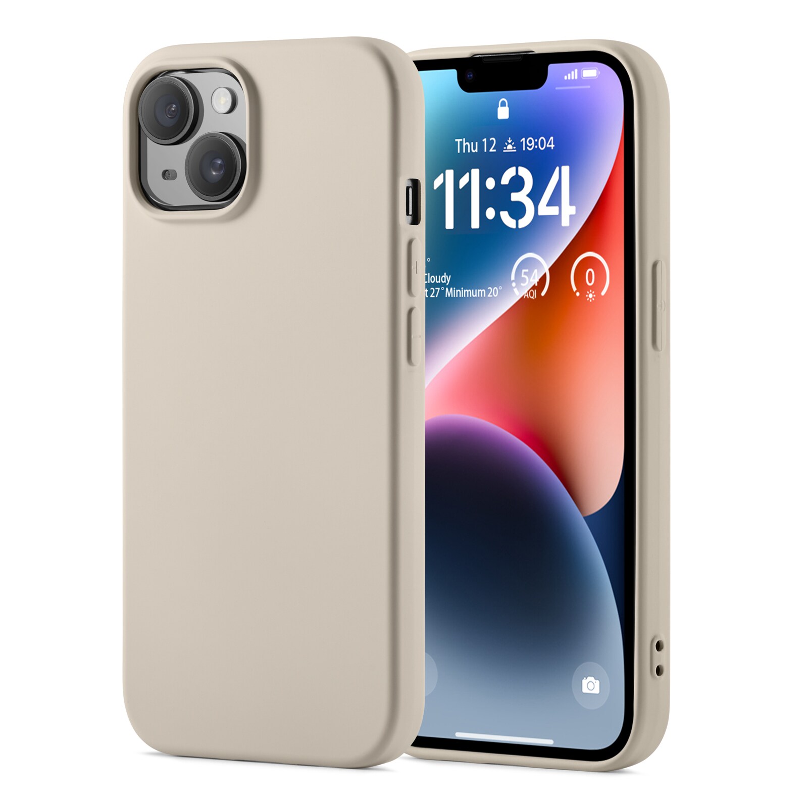 iPhone 14 Mobilcover i TPU, Beige