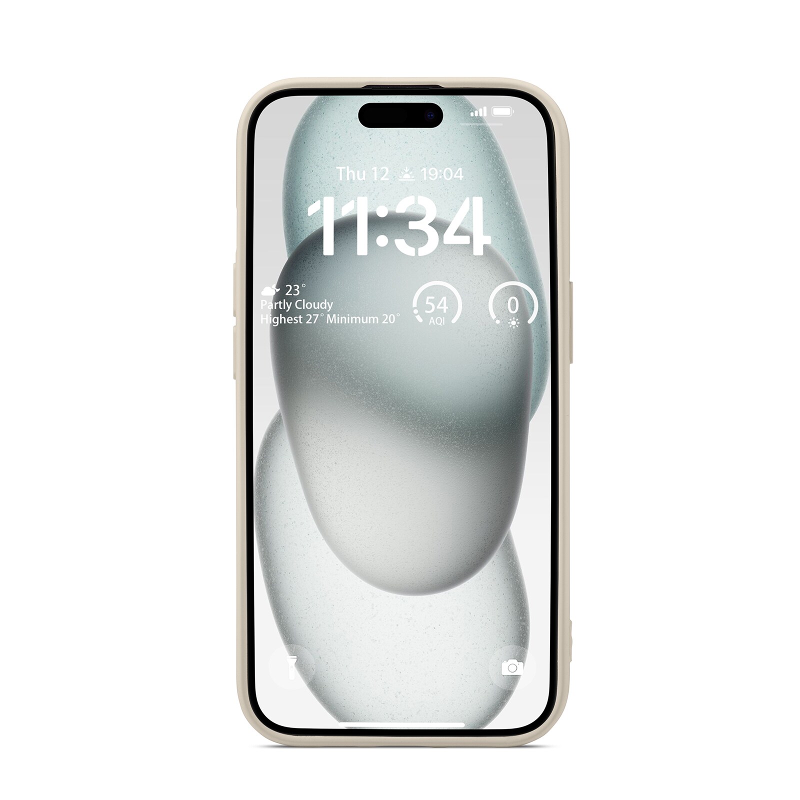 iPhone 15 Mobilcover i TPU, Beige