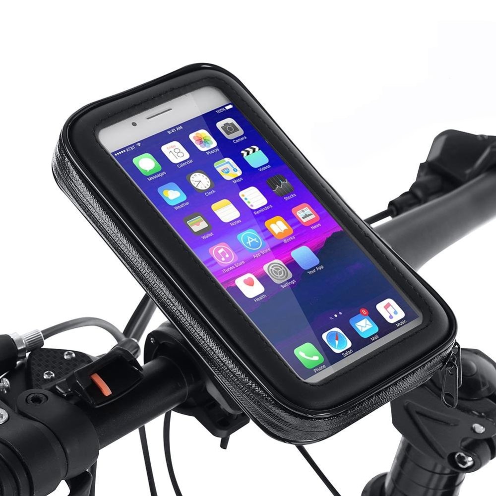 Vandtæt mobilholder til cykel/motorcykel XL, Sort