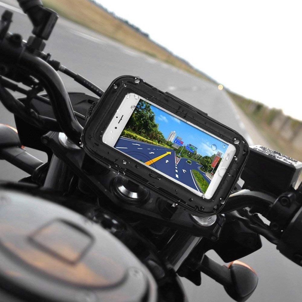 Vandtæt mobilholder til cykel/motorcykel XL, Sort