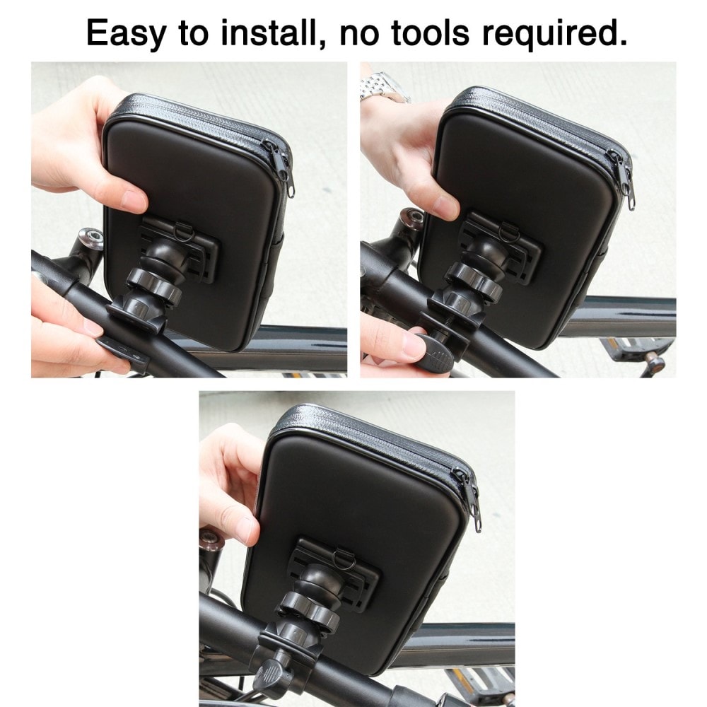 Vandtæt mobilholder til cykel/motorcykel L, Sort
