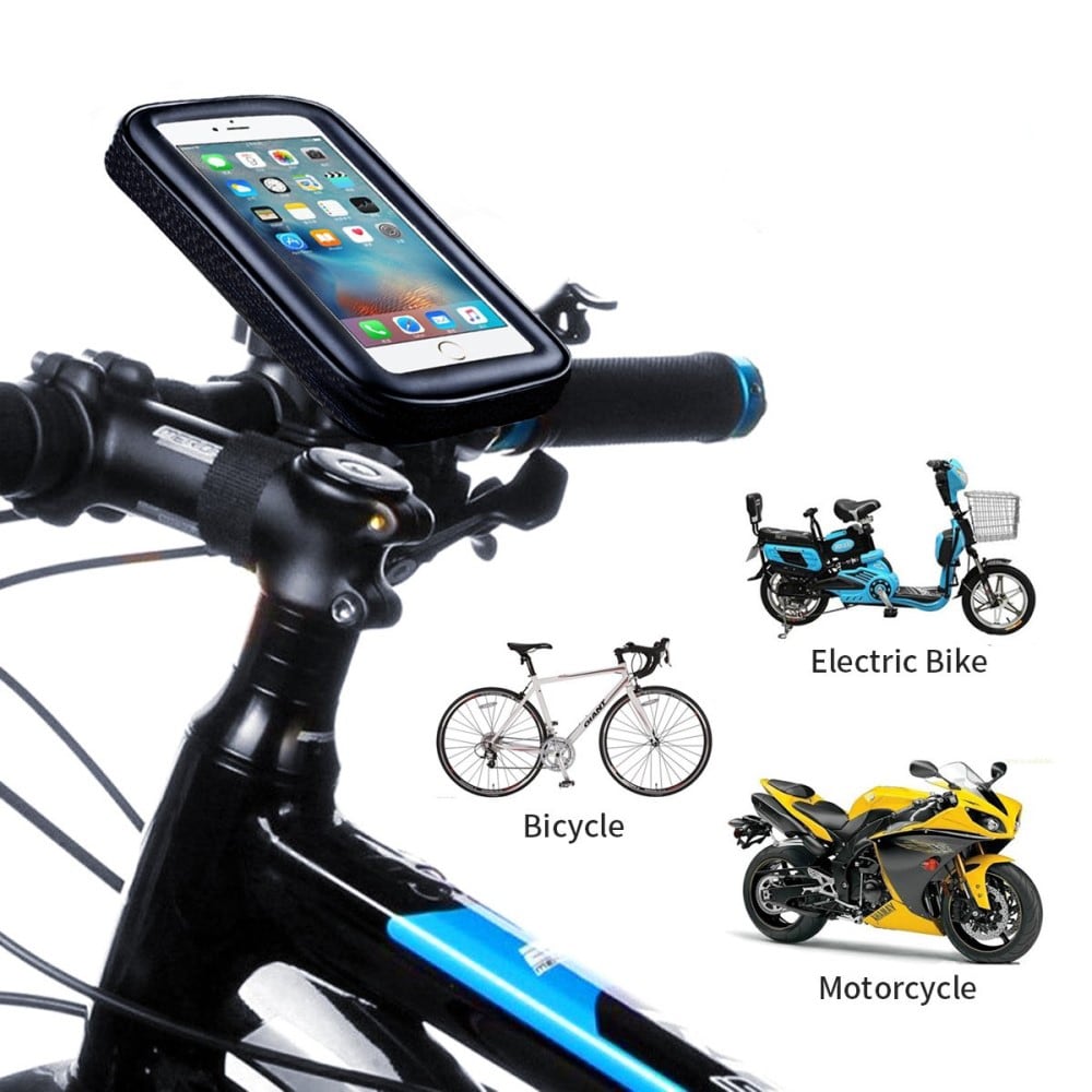 Vandtæt mobilholder til cykel/motorcykel L, Sort